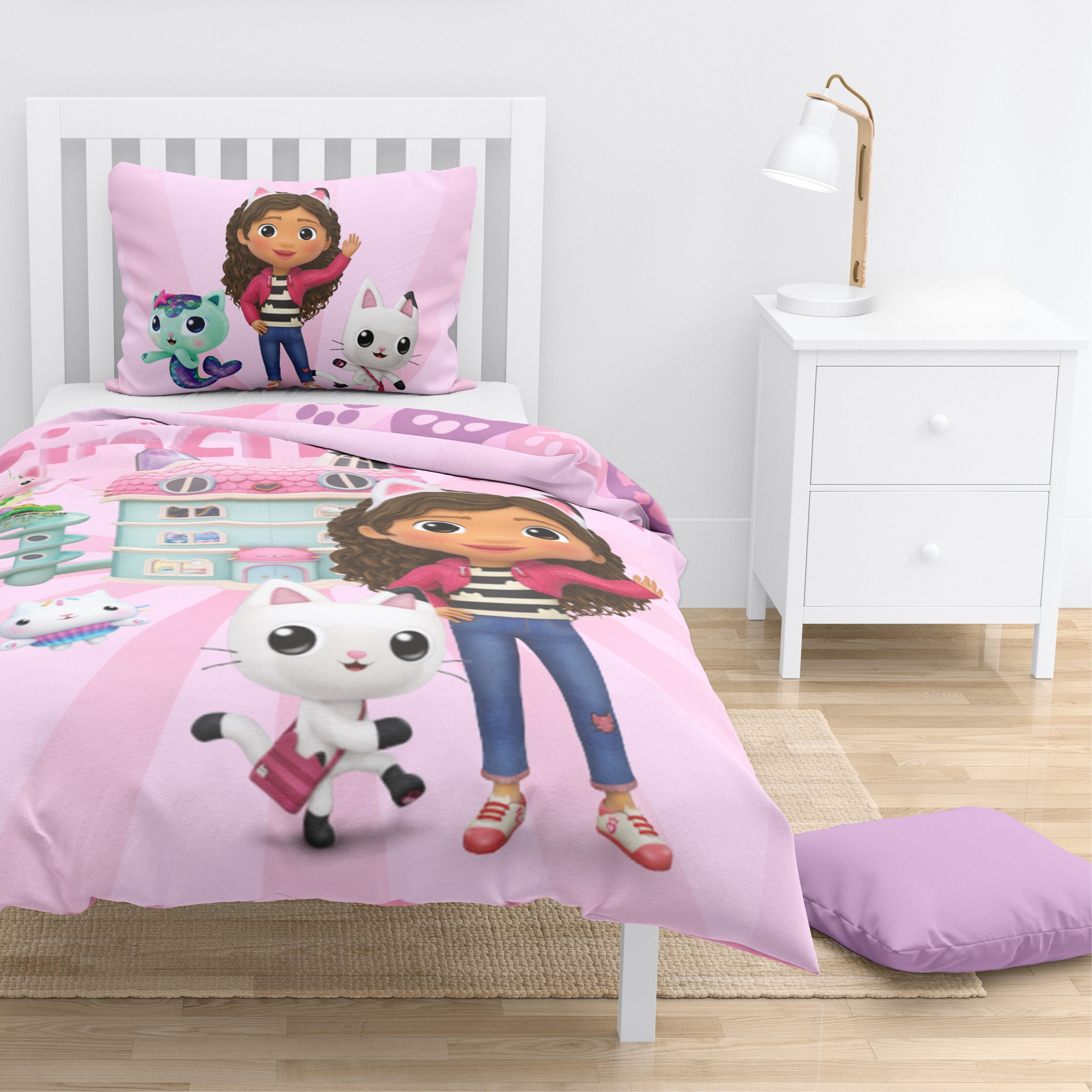 MTOnlinehandel Bettwäsche Gabbys Dollhouse Pinch Pinch 100x135 + 40x60 cm, günstig online kaufen