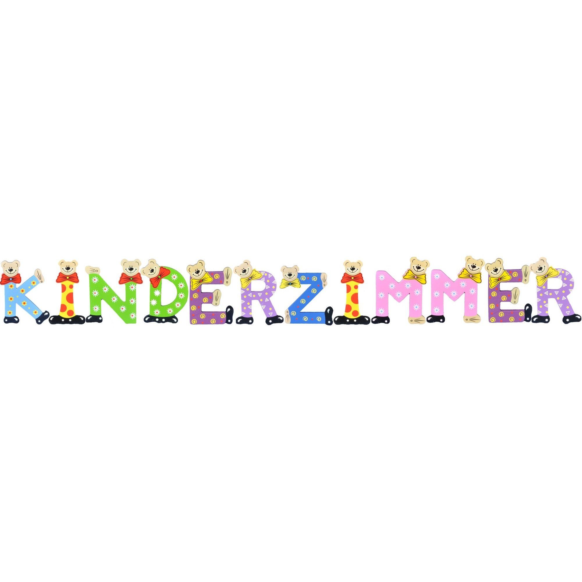 Playshoes Deko-Buchstaben (Set, 12 St), Kinder Holz-Buchstaben Namen-Set, KINDERZIMMER - sortiert | Deko-Buchstaben