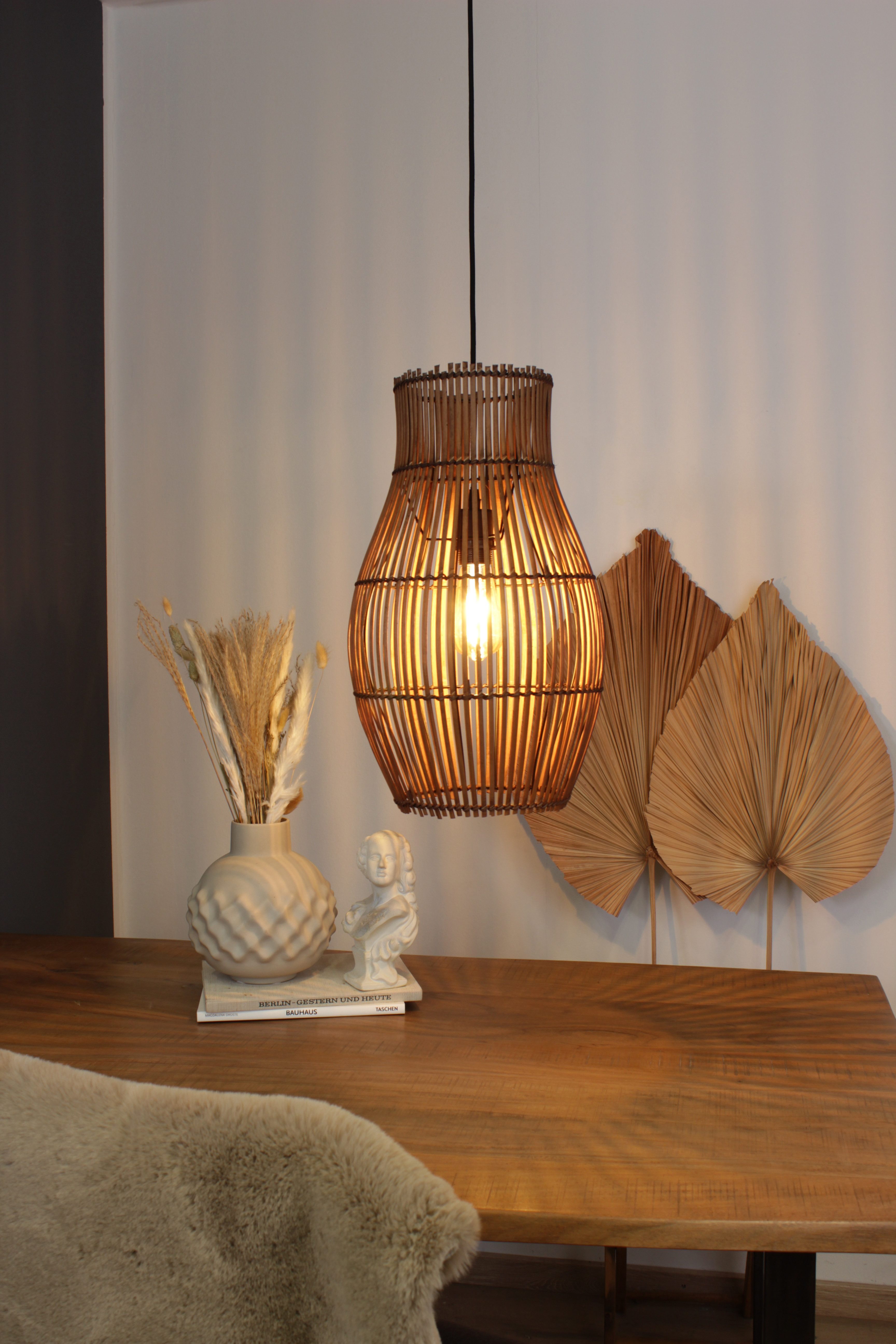 ECO-LIGHT Pendelleuchte Bamboo, ohne Leuchtmittel günstig online kaufen