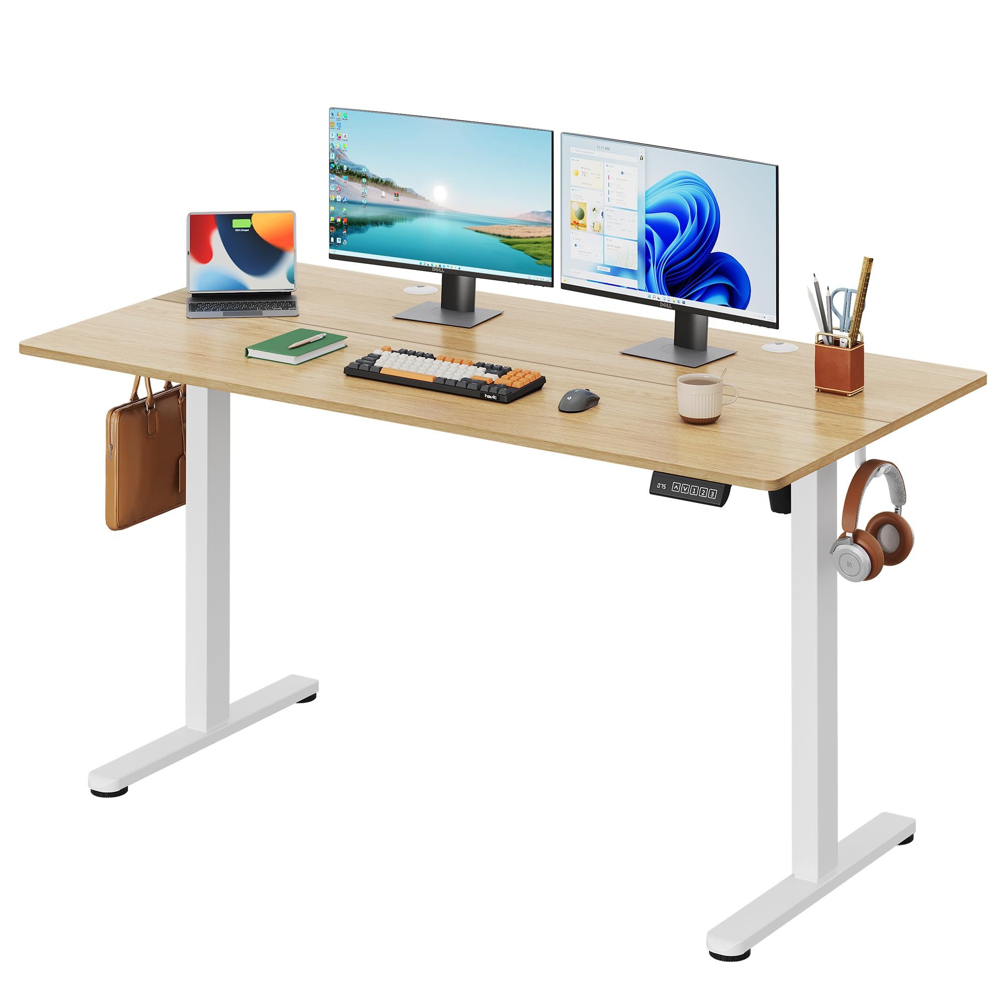 DEVAISE Schreibtisch Höhenverstellbarer Schreibtisch elektrisch 100×60 cm ( günstig online kaufen
