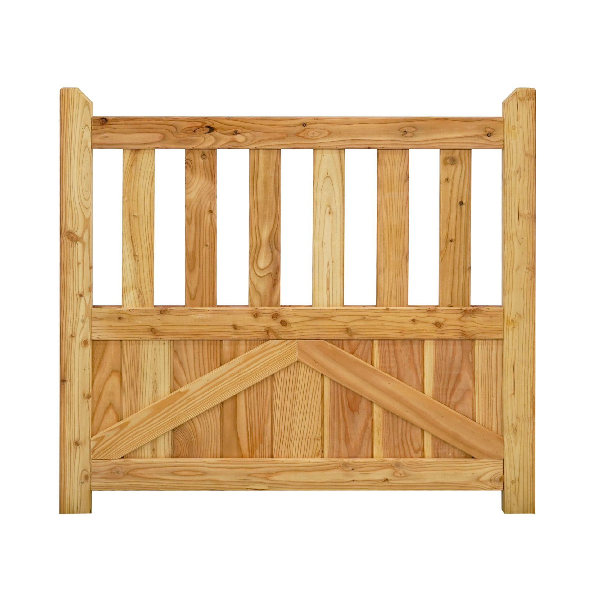 GartenLand Zauneinzeltür Gartentor Graz Lärche – Naturbelassen, (Set, Ohne Pfosten & Beschlagset), Gartentor, Lärche