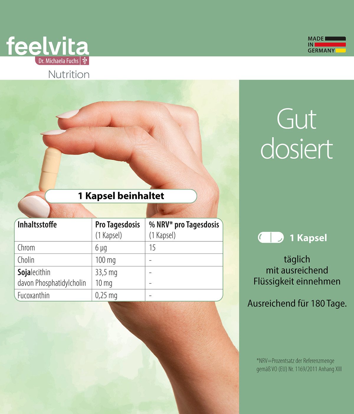 Genius Feelvita Nutrition LipoXanthin® 180 Kapseln, 2er- Set à 90 St., vegane Stoffwechsel-Unterstützung