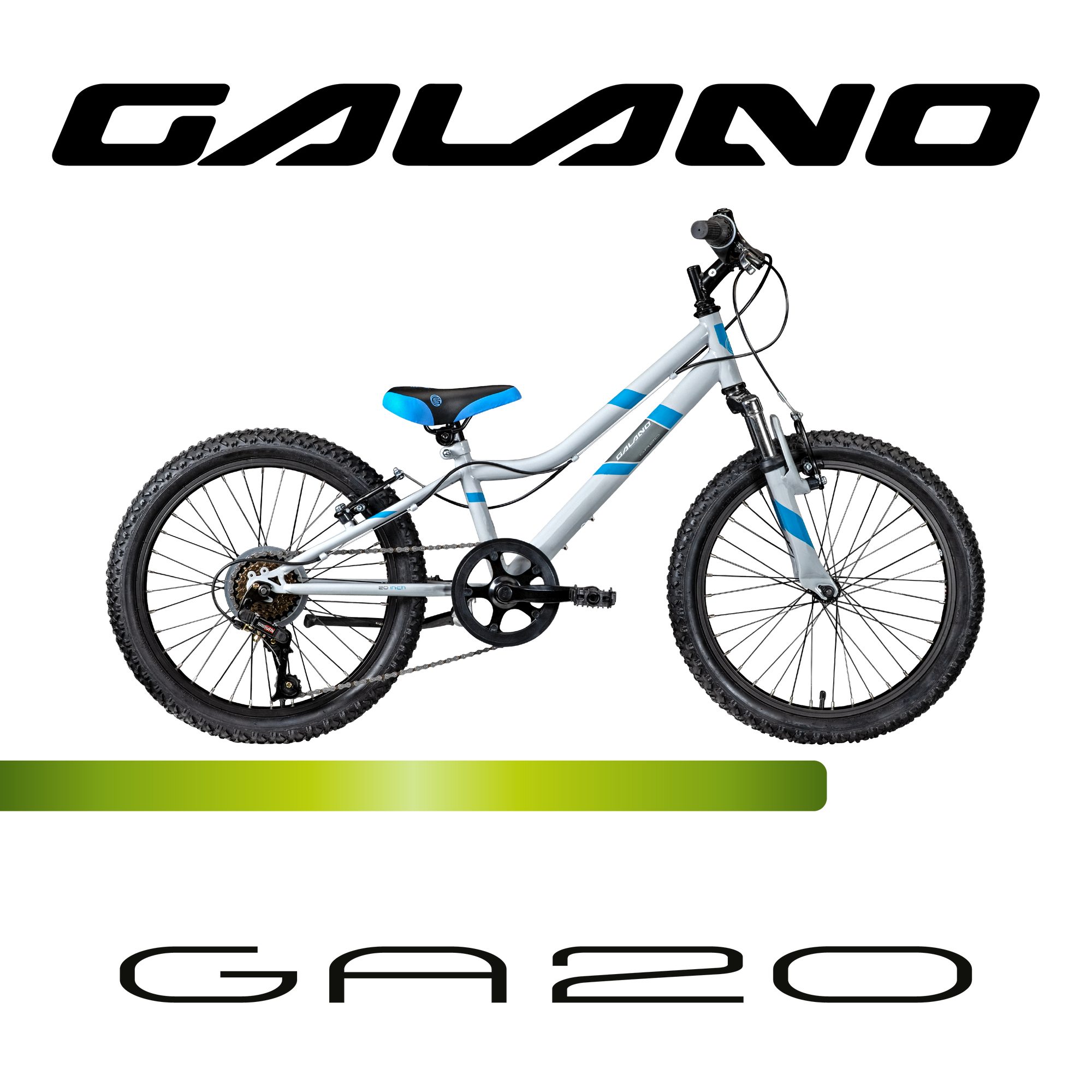 Galano Mountainbike GA20, 7 Gang, Kettenschaltung, Kinderfahrrad 20 Zoll 120 - 135 cm Mädchen Jungen Fahrrad ab 5 Jahre