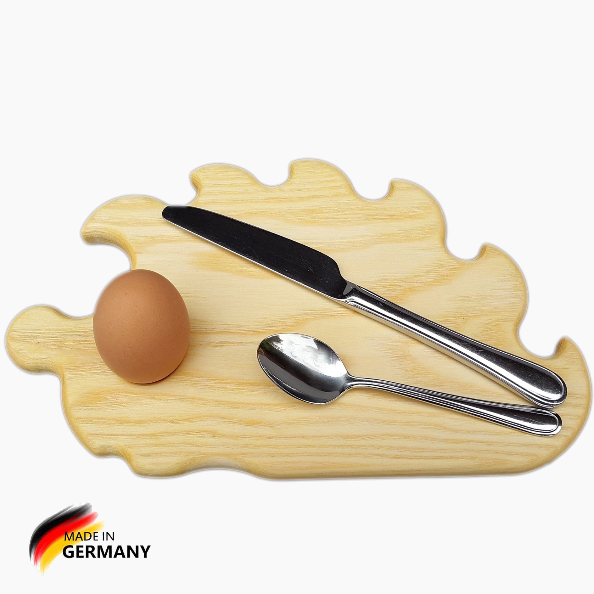 klein, mit Eschenholz, in Germany Igel Madera Spielzeuge Eierbecher,Made Frühstücksbrett Frühstücksbrettchen