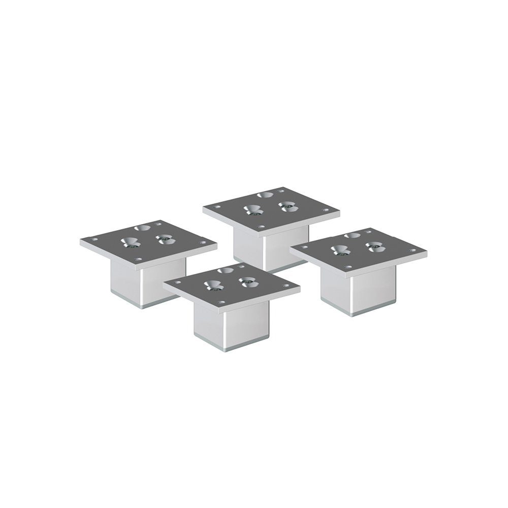 sossai® Möbelfuß Aluminium Möbelfüße, (4-St)
