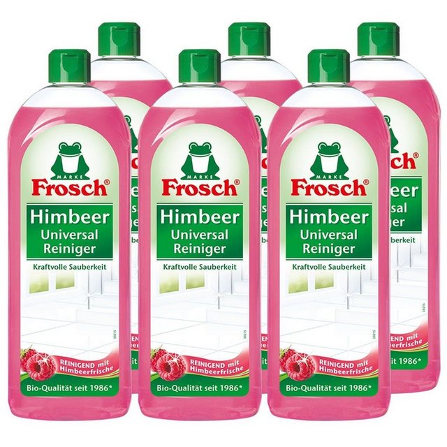 FROSCH Frosch Himbeer Universal-Reiniger 750 ml – Kraftvolle Sauberkeit (6er Allzweckreiniger