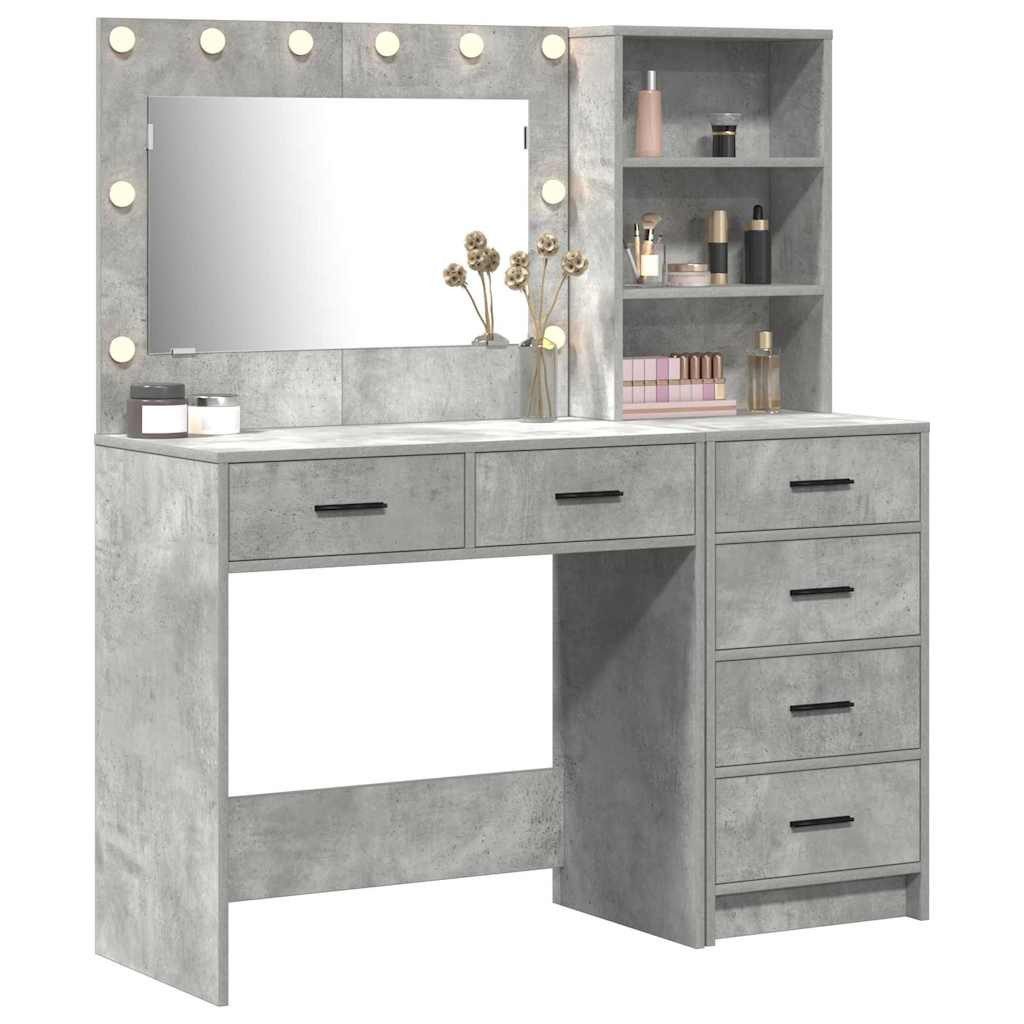 vidaXL Schminktisch Schminktisch 2 Stk. Grau 78,5 x 41 x 135 cm Holzwerkstoff (2-St)