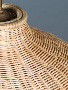 Helios Leuchten Pendelleuchte Rattan, Korblampe, Rattanlampe skandinavischer Stil, Boho Hängelampe, für Esstisch Küche Wohnzimmer, handgefertigtes Produkt