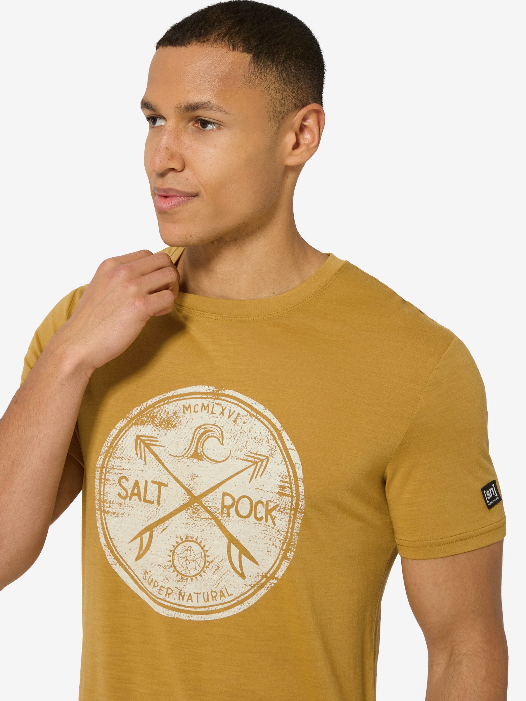 T-Shirt für Herren, Merino SALT & ROCK