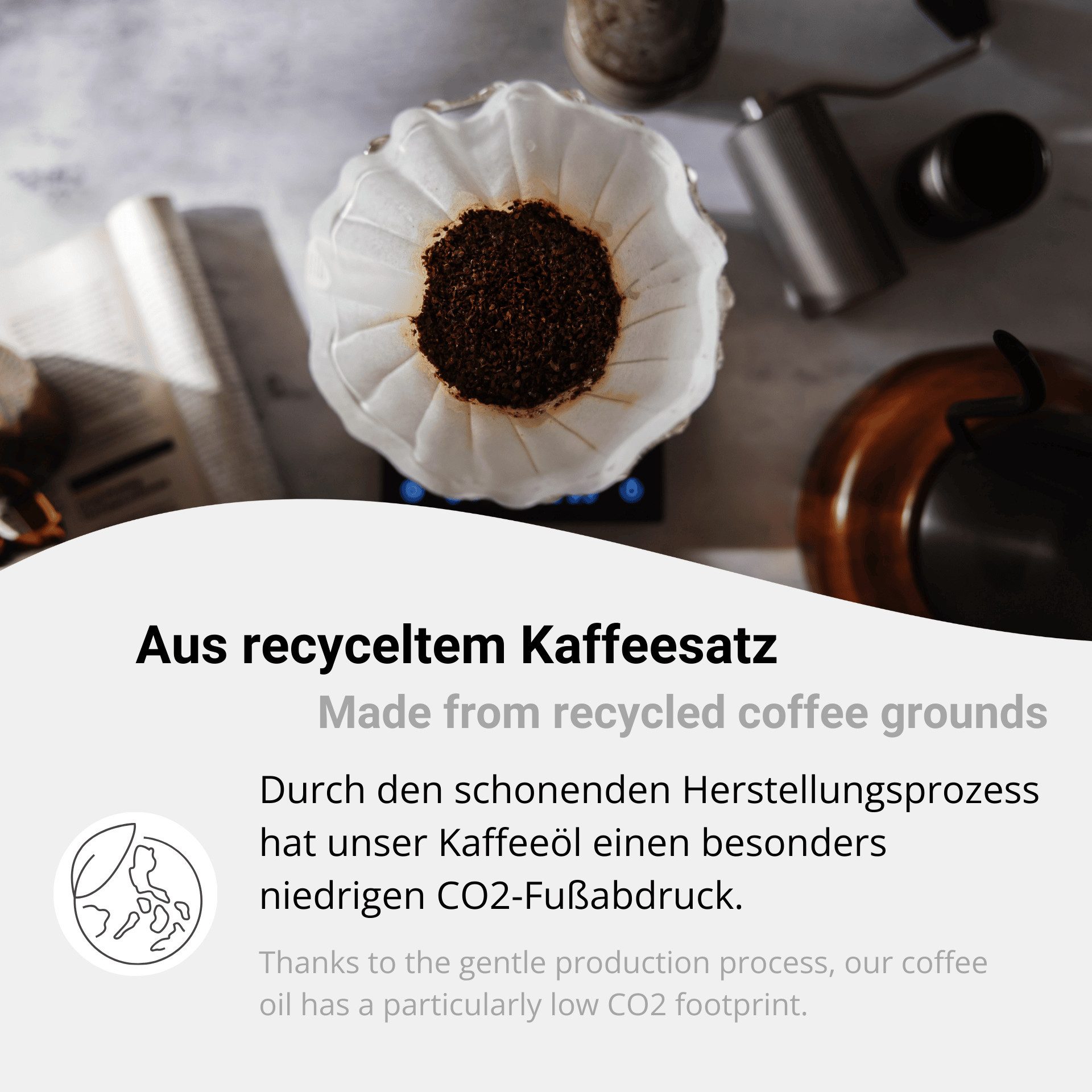 DistrEbution Gesichtspflege Kaffeeöl, 100% Pure & Vegan Hautpflege. Kaffeeöl für die Kosmetik, Coffea Arabica Seed Oil