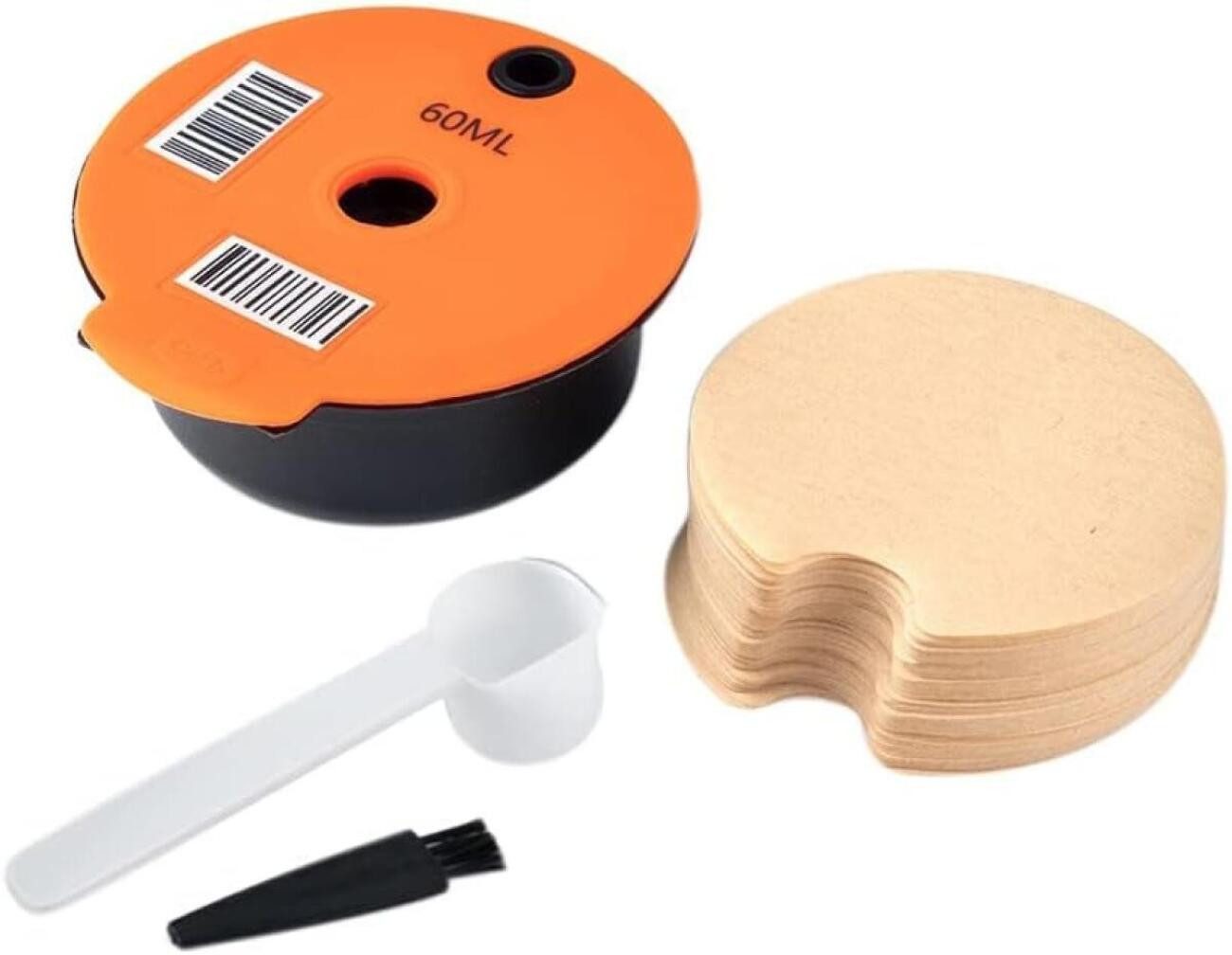 FELIXLEO Wiederbefüllbare Kaffeepads Nachfüllbare Kaffeekapseln Set mit Papierfiltern für Tassimo