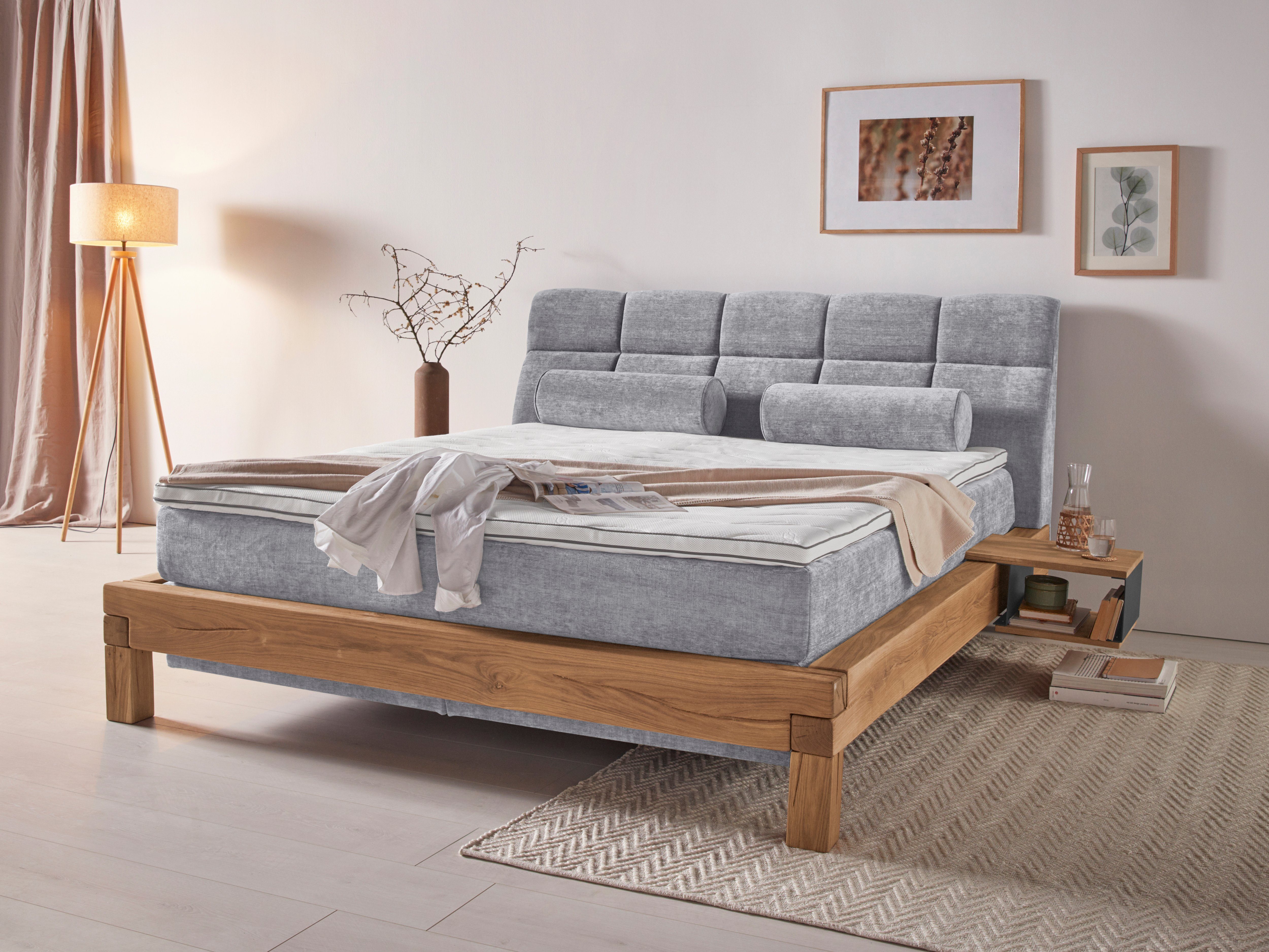 Home affaire Boxspringbett VILLADS inkl. Taschenfederkernmatratze H2-H4 und Topper (mit Topper in 3 Ausführungen), Inside-Boxspring, …