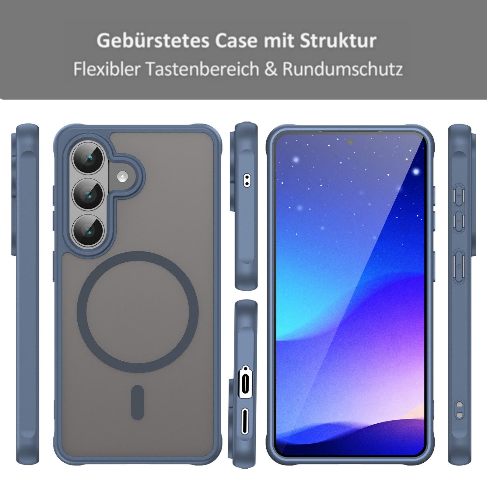 betterfon Handyhülle für Samsung Galaxy Serie Schutzhülle Magnet Case Hülle magnetisch, Magnetisches Laden, mattes Design, kratzfest & stoßfest verarbeitet
