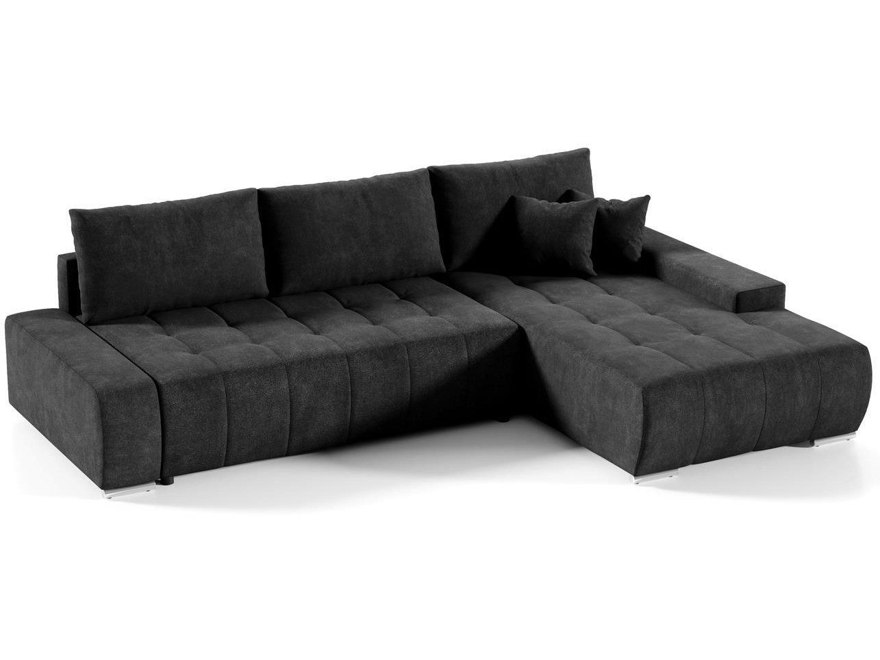 Beautysofa Ecksofa Draco L mit Schlaffunktion, in pflegeleichten Stoffen, Bettkasten