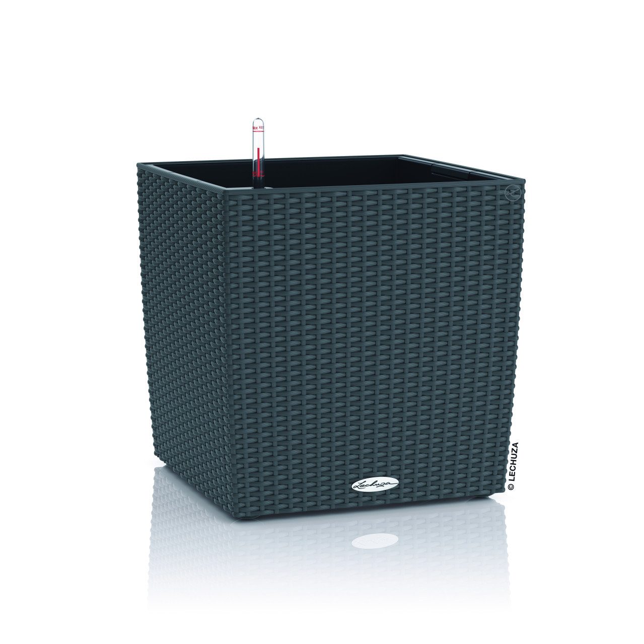 Lechuza® Pflanzkübel Lechuza Pflanzgefäß Cube Cottage 40 granit