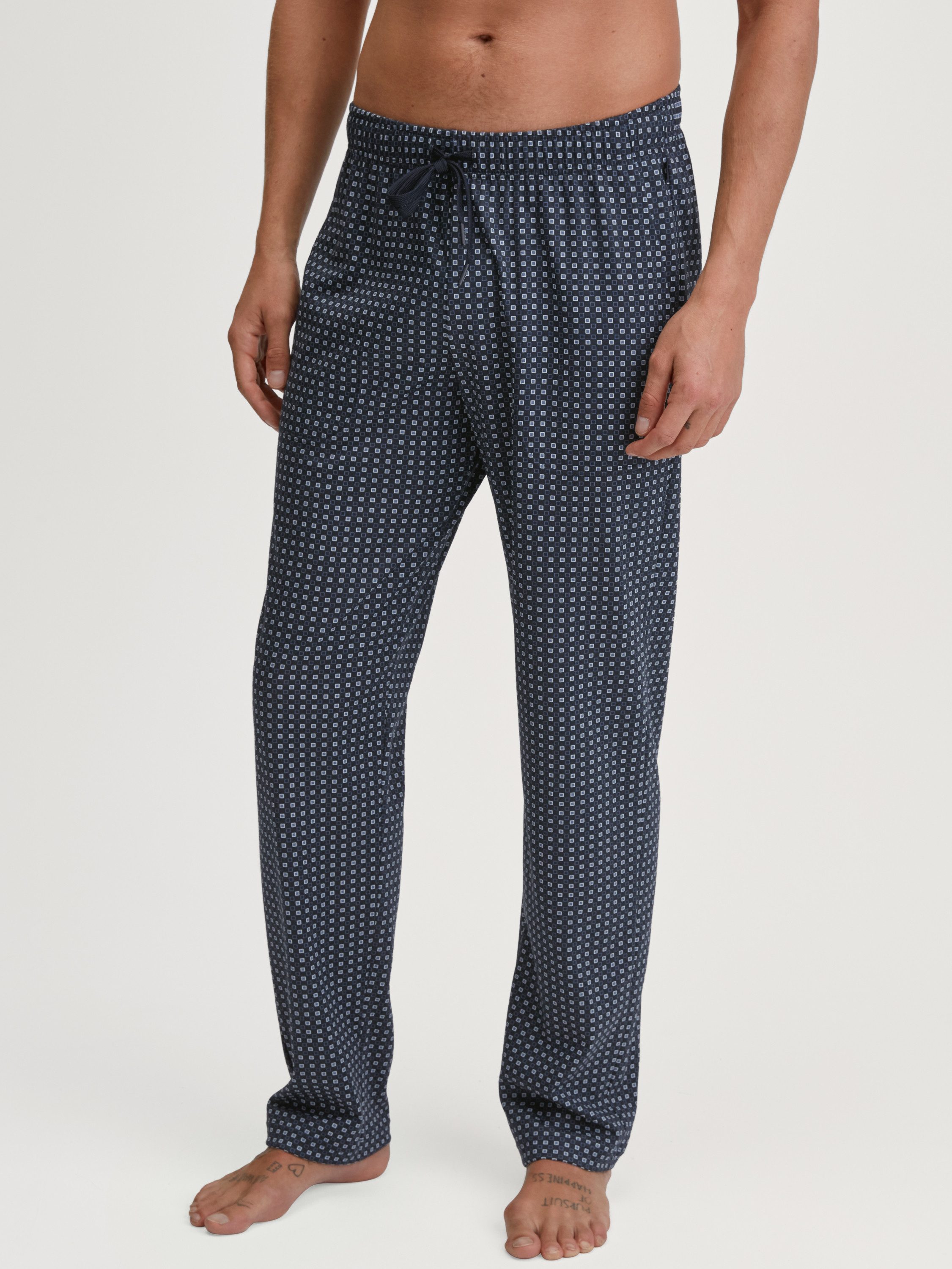 CALIDA Pyjamahose Remix Basic Sleep Herren (1-tlg) 100% Baumwolle, mit Seitentaschen, atmungsaktiv, hautfreundlich