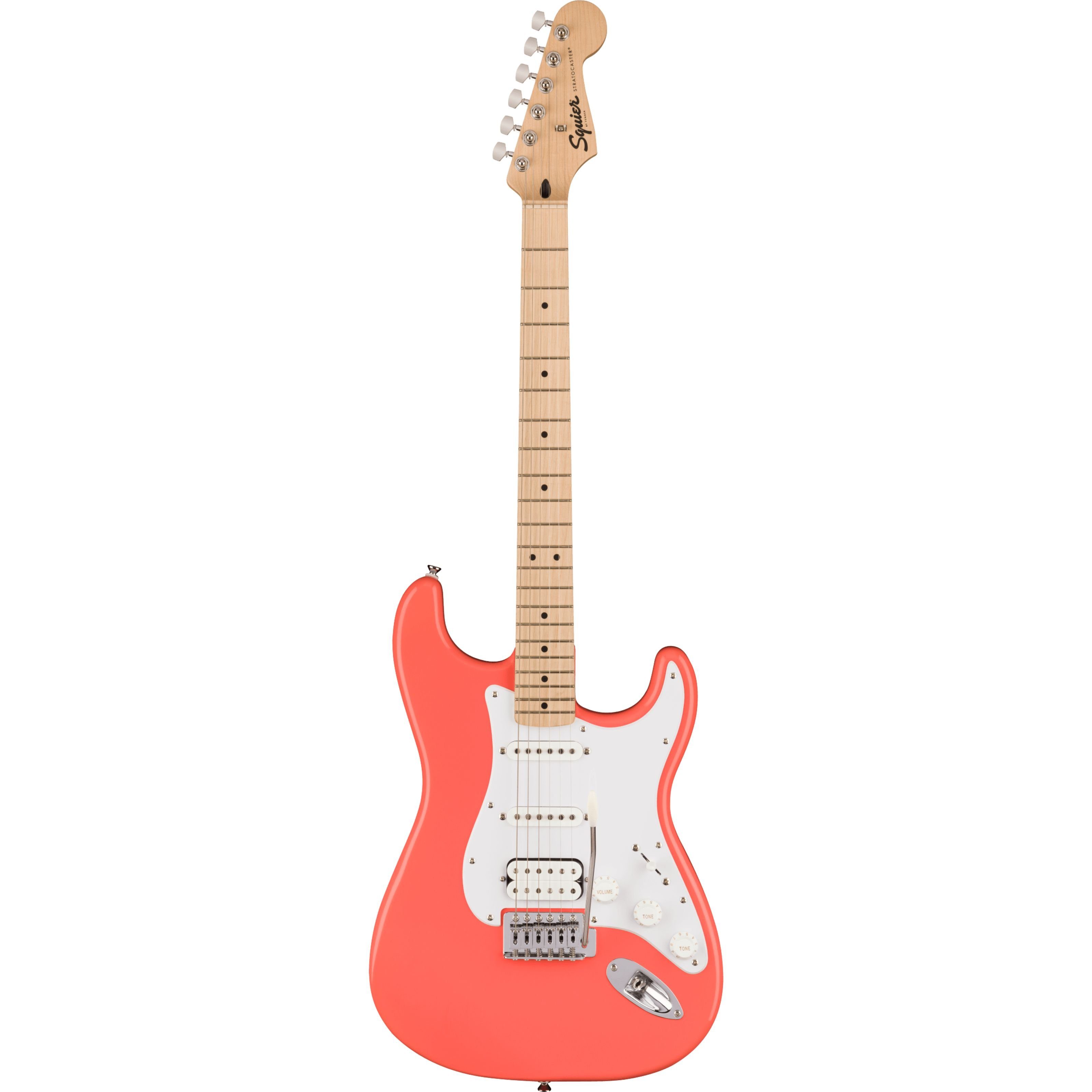 Squier E-Gitarre, E-Gitarren, ST-Modelle, Sonic Stratocaster HSS MN Tahitian Coral - E-Gitarre