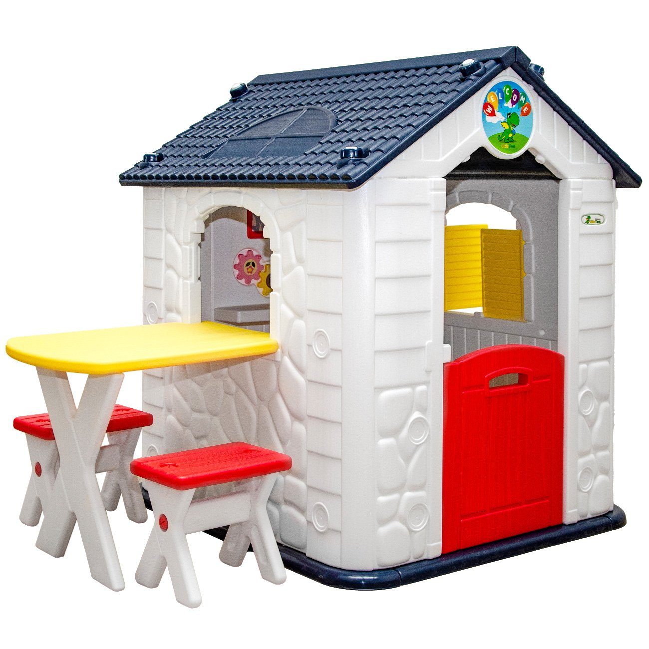 LittleTom Spielhaus Kinder Spielhaus ab 1 Garten Kinderhaus mit Tisch, mit  Tisch und 2 Stühlen online kaufen | OTTO