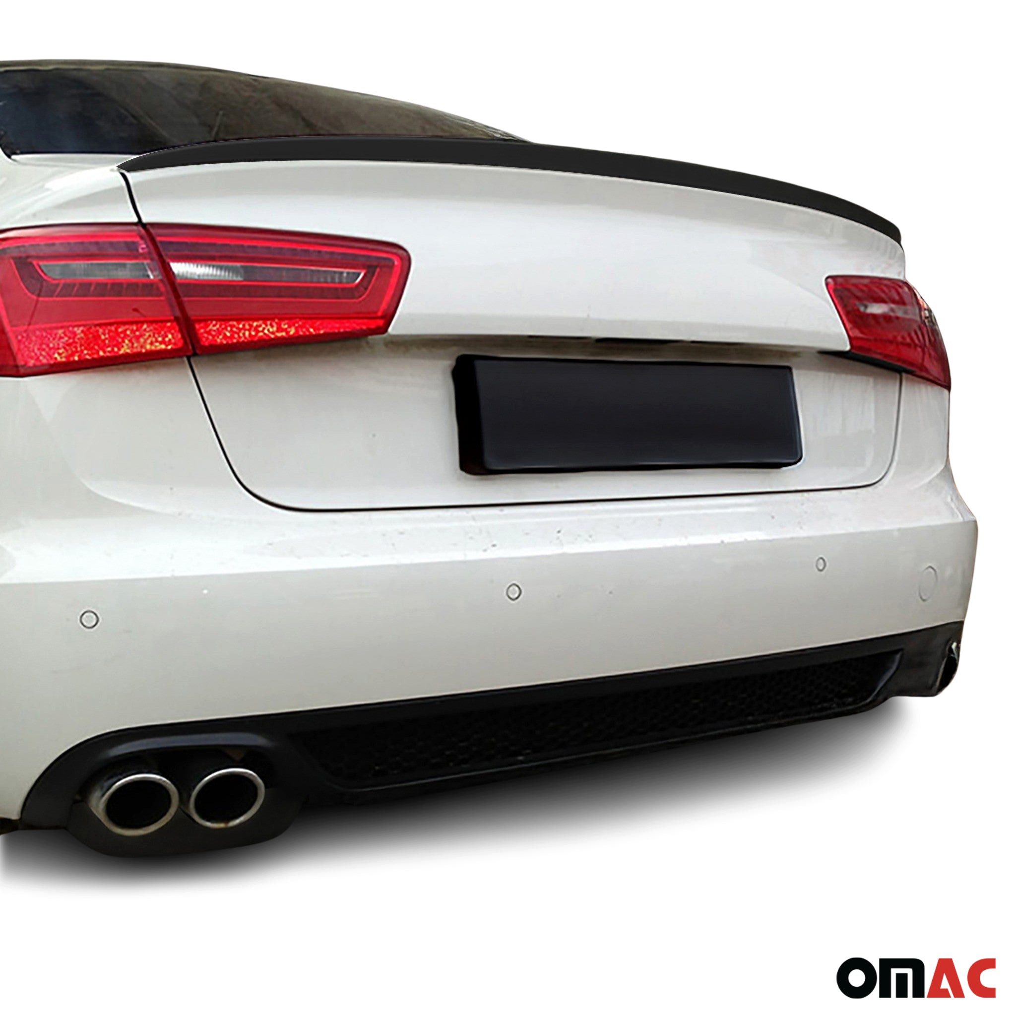 OMAC Heckstoßstange Heckspoiler Heckflügel für Audi A6 Limo C7 2011-2018 Farbe LY9B ABS, 1-St.