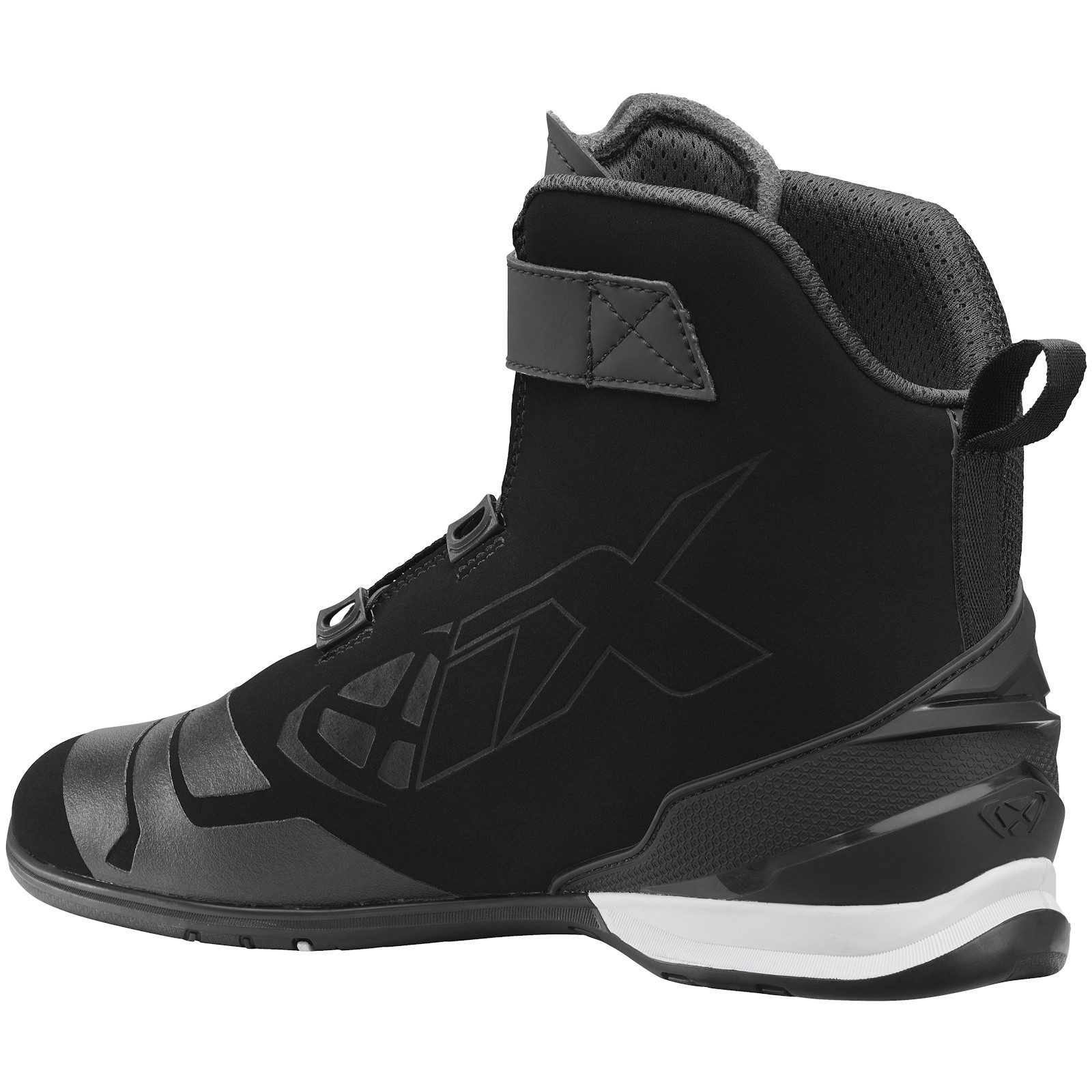 Ixon Ixon Bull 2 Air Motorradschuhe Schwarz / Weiß 41 Motorradstiefel (Packung, Antistatische und Öl- und Benzinfeste Sohle) motorradschuhe für herren