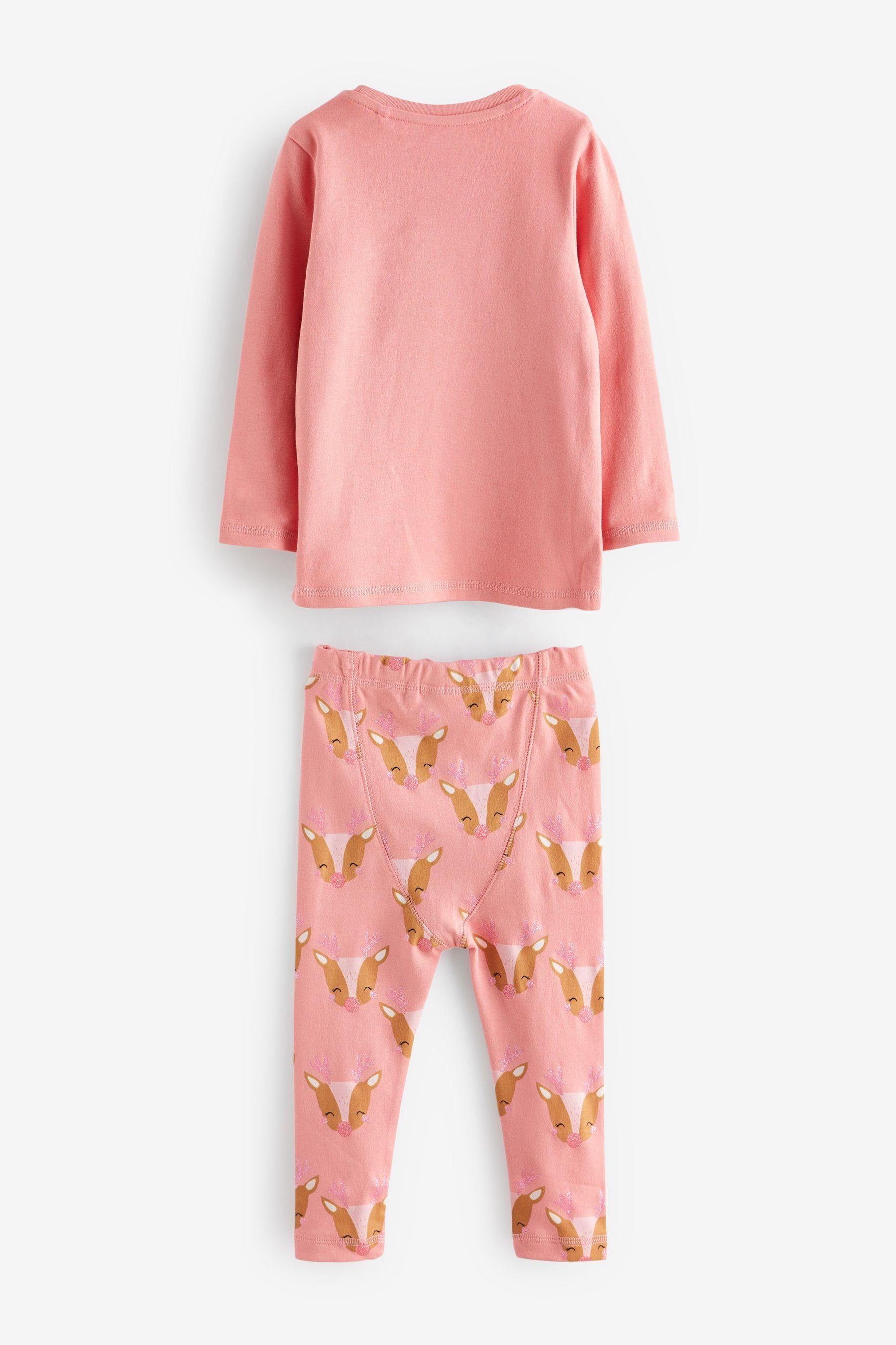 Next Pyjama Pyjama (2 Pink tlg) Reindeer Weihnachtlicher