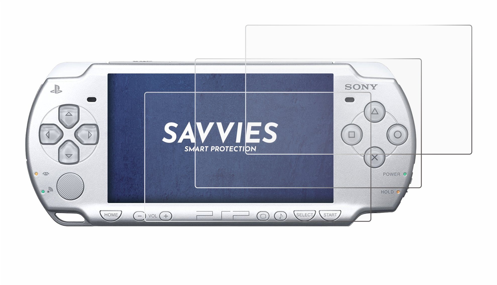 Savvies Displayschutzfolie Schutzfolie für Sony PSP 2004, 6 Stück, Displayschutz Schutz Folie Klar Transparent