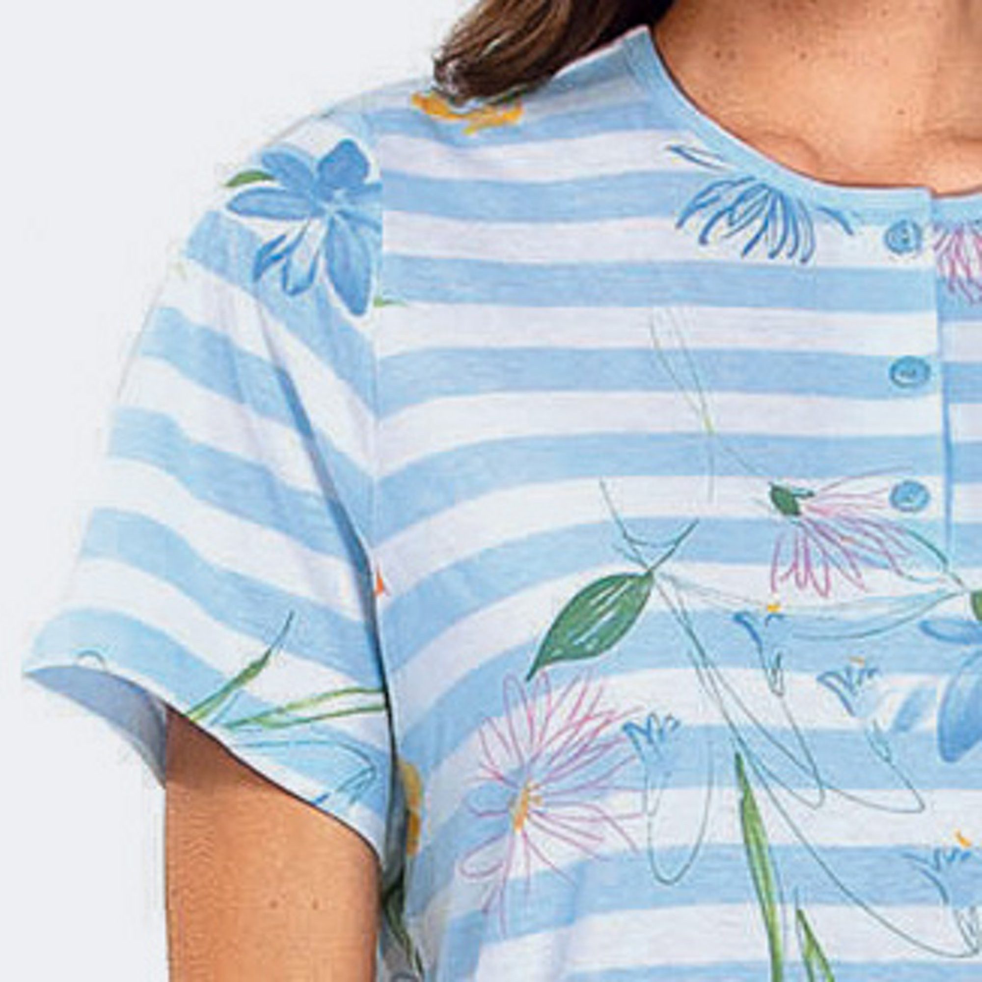 comtessa Pyjama Damen-Schlafanzug Single-Jersey Streifen günstig online kaufen
