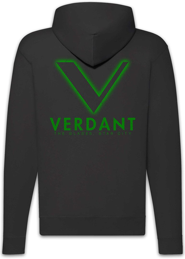 Urban Backwoods Sweatjacke Verdant Zipper Hoodie Logo Symbol Sign Arrow Polizei Polizeirevier (1-tlg) Police Station Daniel Danny