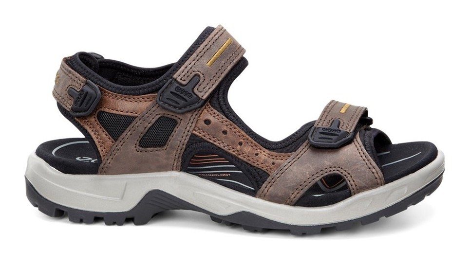 M Riemchensandale Ecco brown/black OFFROAD Klettriemchen mit espresso/cocoa