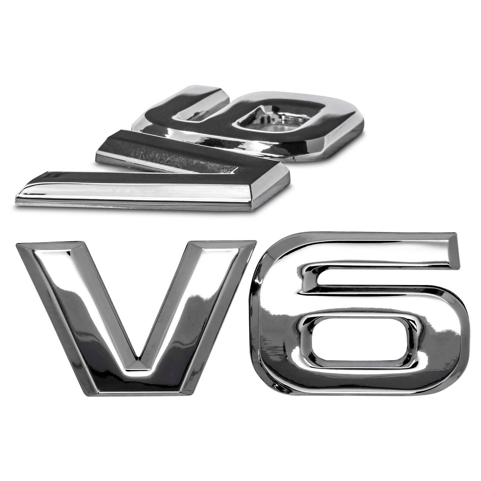 Adapter Universe Zierleisten-Aufkleber V6 Emblem Zeichen Chrom Schriftzug 3D Logo Auto Aufkleber Tuning – Bild 4 von 5
