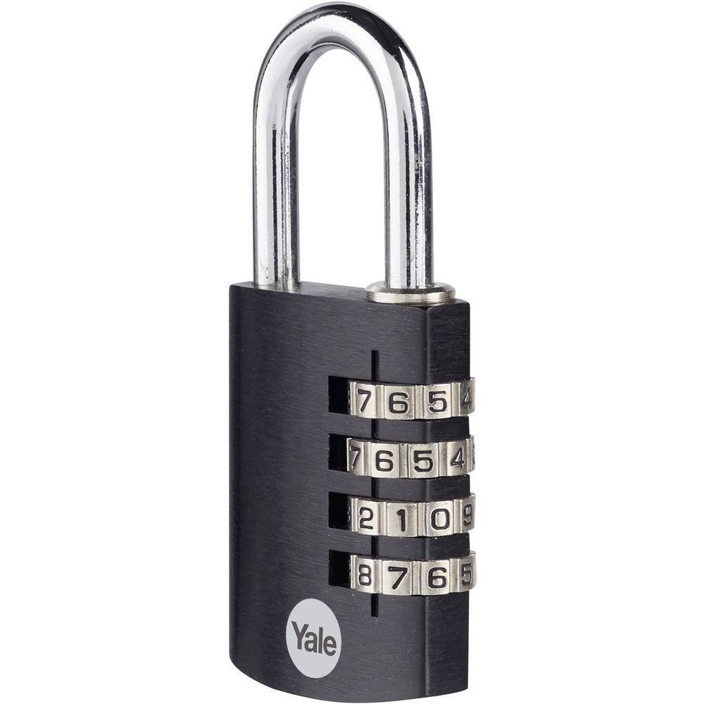 Yale Vorhängeschloss Alu Zahlenschloss 38 mm YE3CB/38/131/1/BK