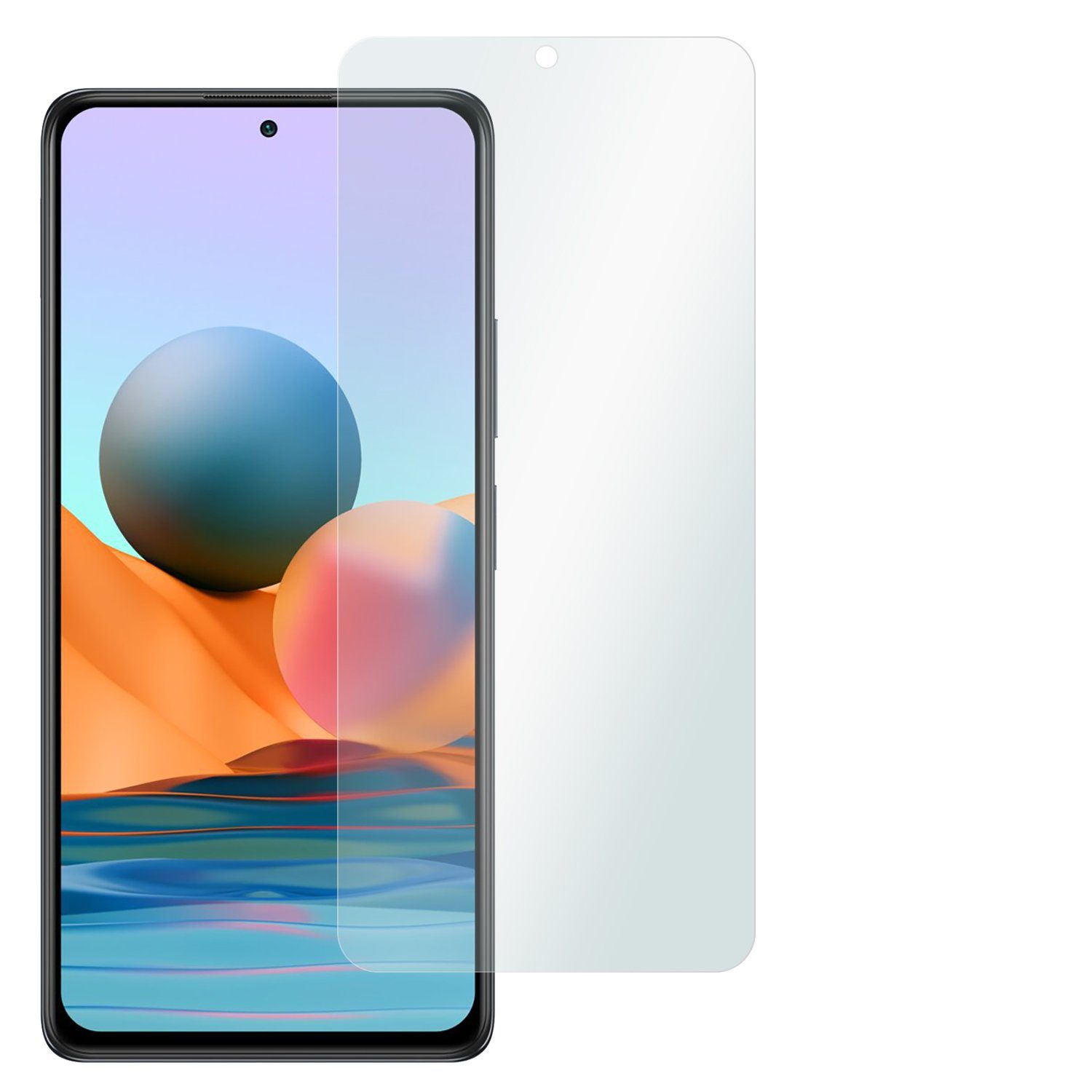 SLABO Schutzfolie 4 x Displayschutzfolie "Crystal Clear", Xiaomi Redmi Note 10 (6,43) Xiaomi Redmi Note 10s