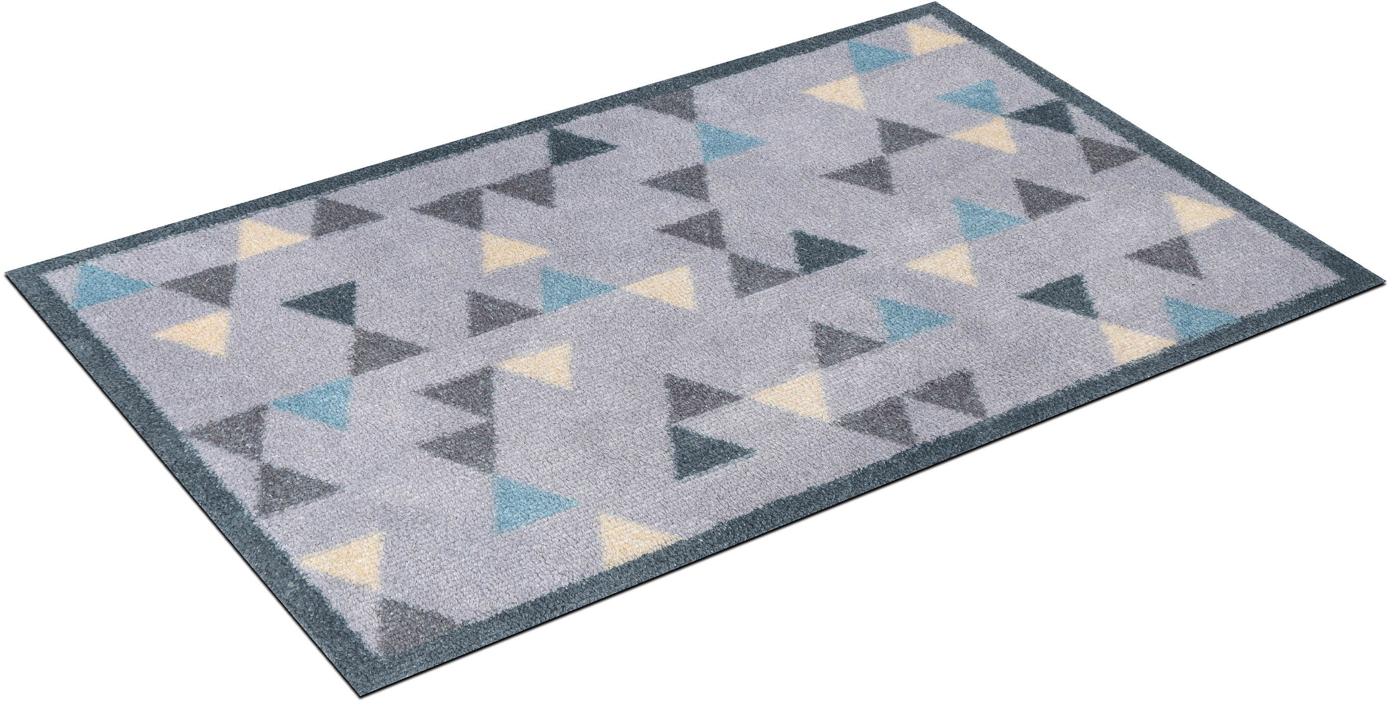 Triangles, Höhe: Teppich by mm wash+dry Kleen-Tex, rechteckig, 9