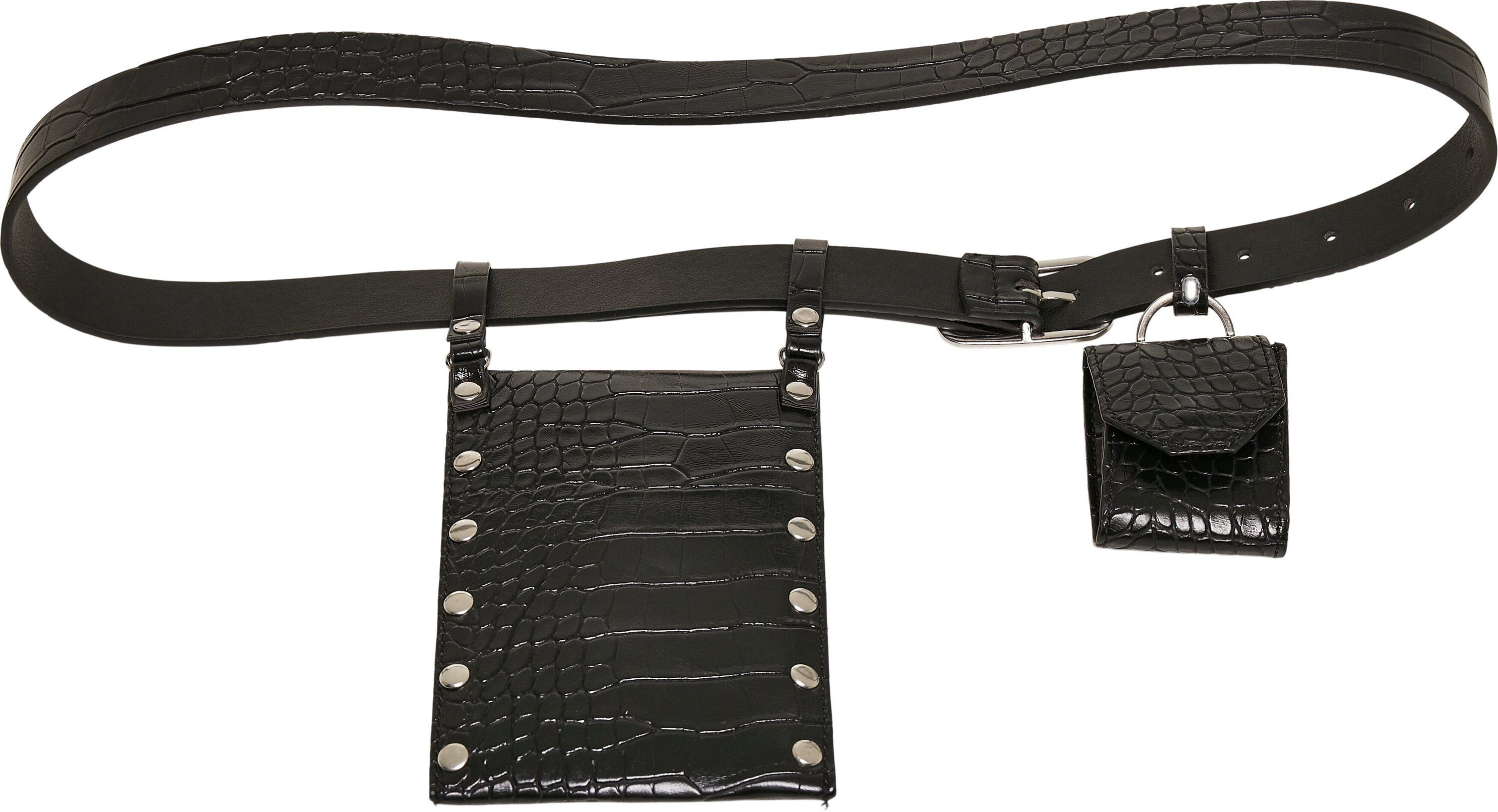 Hüftgürtel Synthetic Pouch URBAN Croco Belt Accessoires With CLASSICS Leather