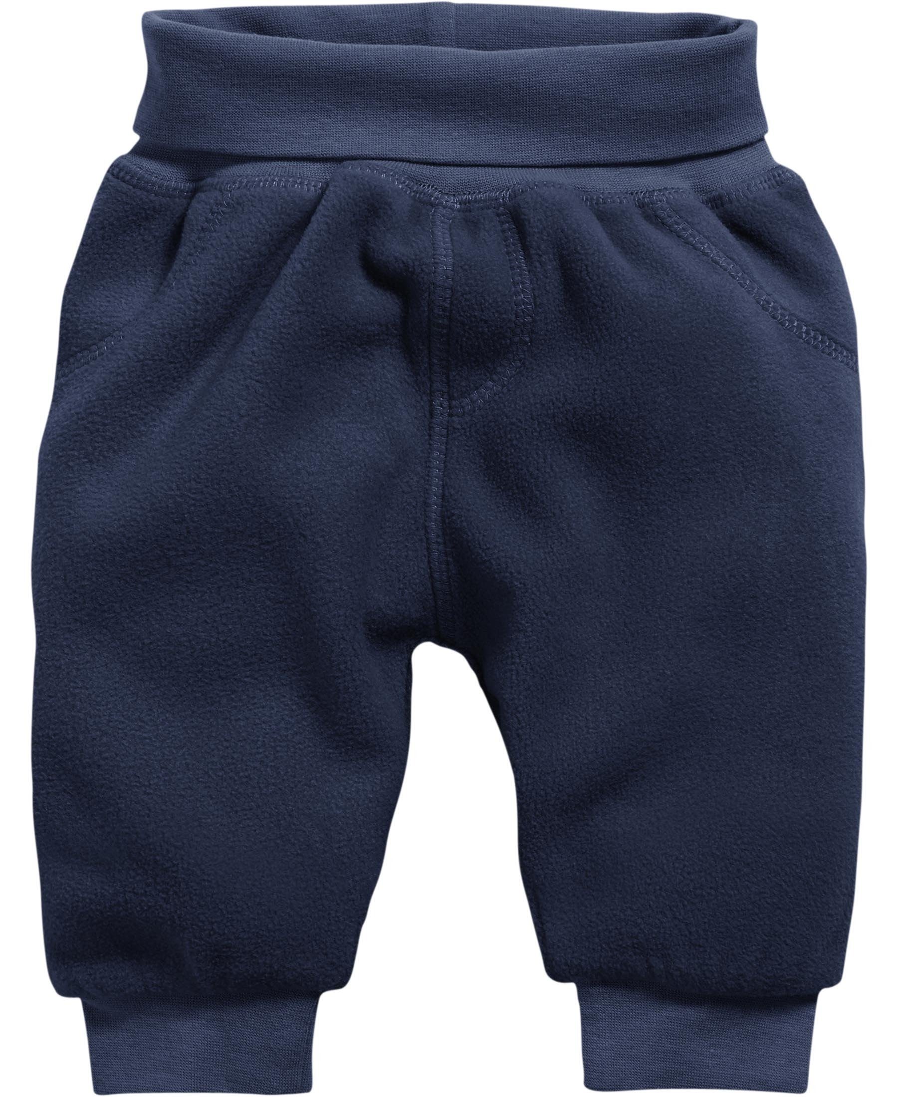 Schnizler Schlupfhose Baby Pumphose Fleece mit Strickbund Marine