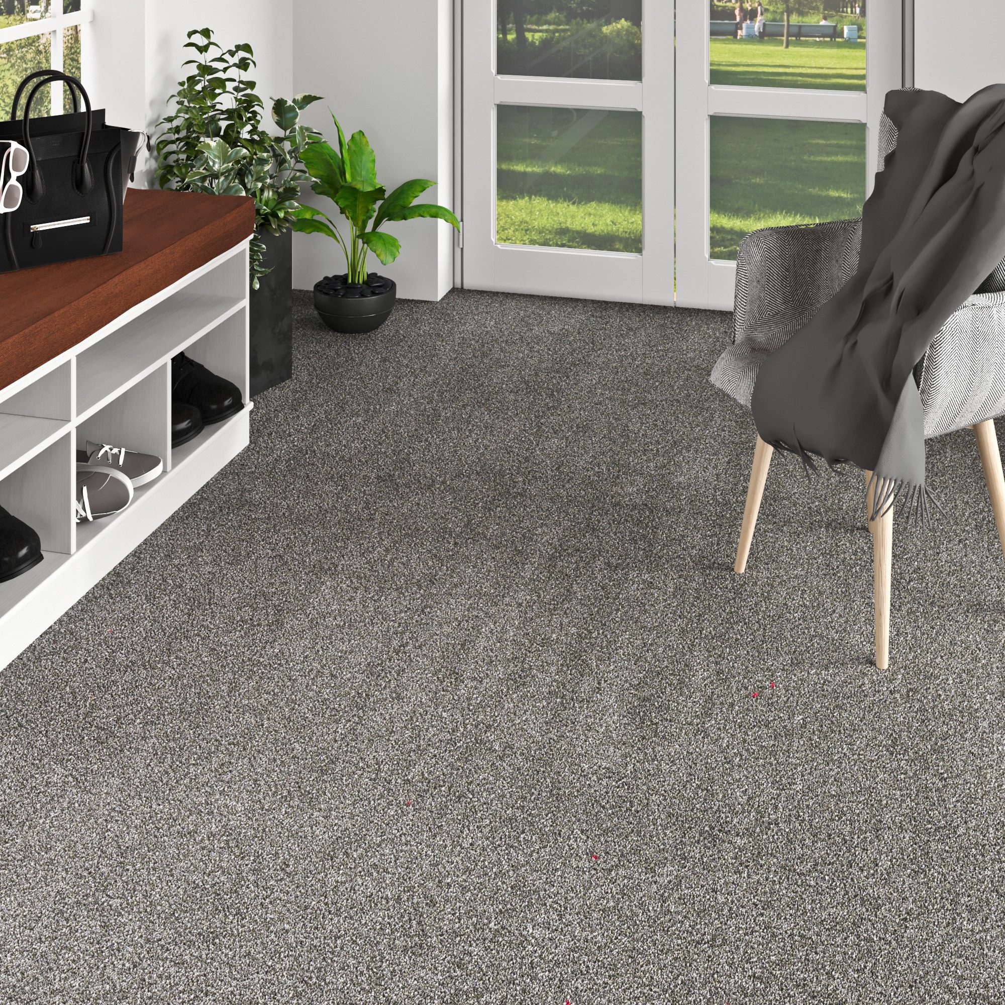 OTTO home Teppichboden Zephyra, Schlinge, Gesamthöhe 8 mm, Made in Netherlands, rechteckig, Uni Farben, Breite 400 cm, strapazierfähig, Wohnzimmer, Schlafzimmer