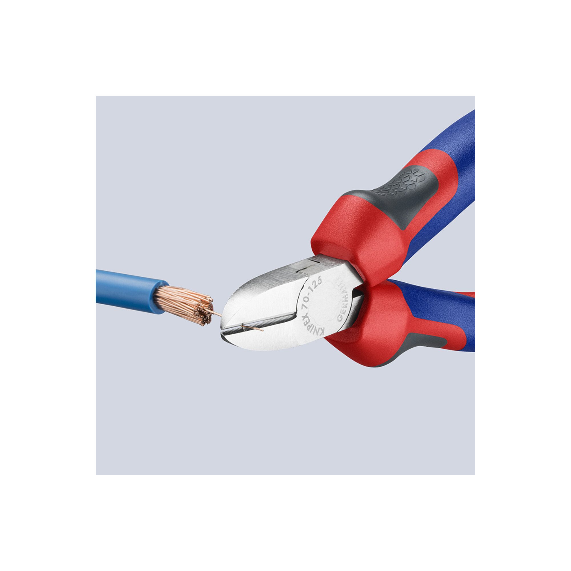 Knipex Seitenschneider KNIPEX 70 05 125 Seitenschneider mit Comfort-Griffen verchromt 125 mm