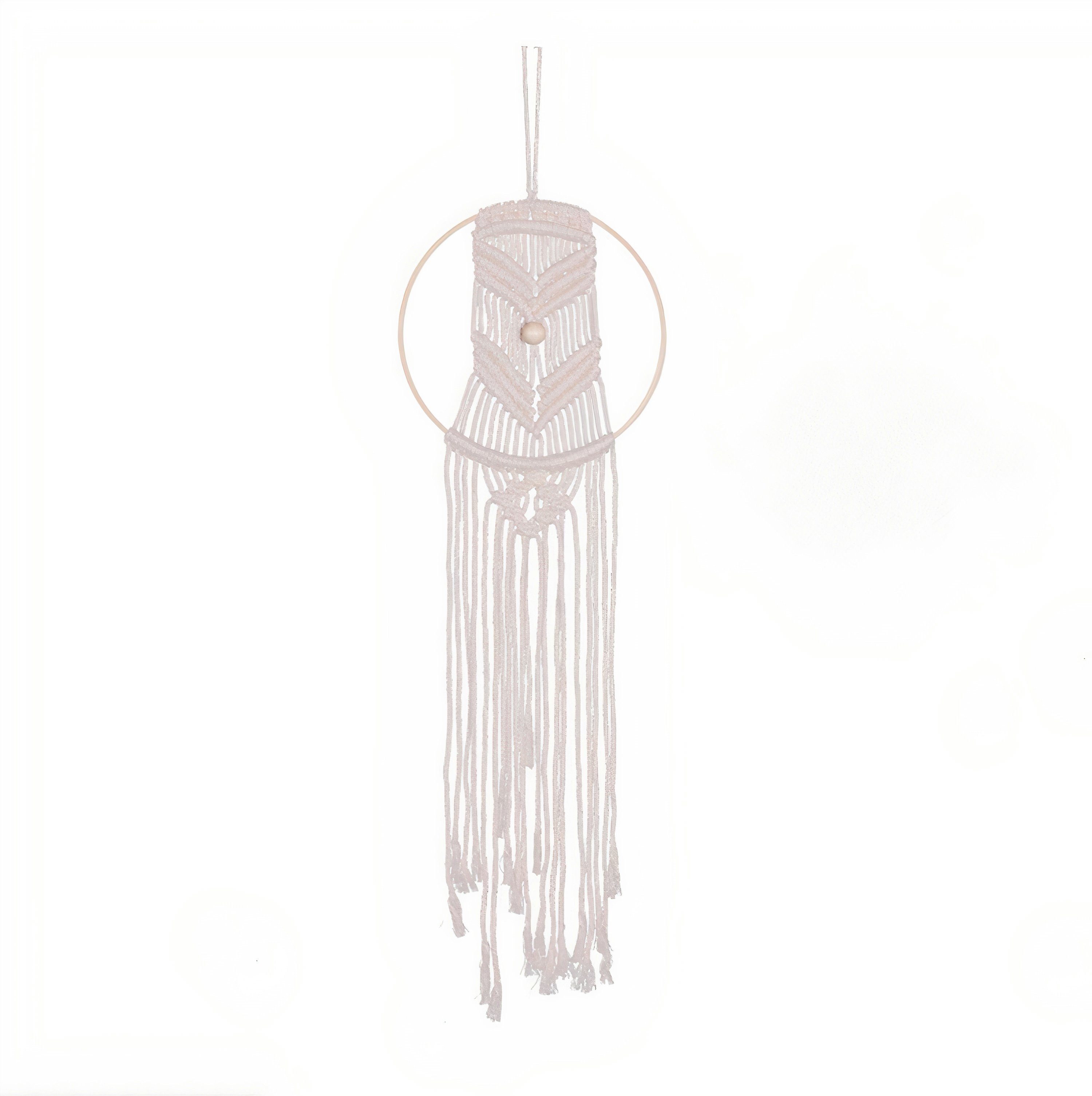 H-basics Wanddekoobjekt Boho Wanddeko Makramee Wandbehang Böhmischer Wandteppich - Design: Ring mit Ornamenten 19*73cm. Reduzierter Preis € 18,90. Unverbindliche Preisempfehlung € 29,90