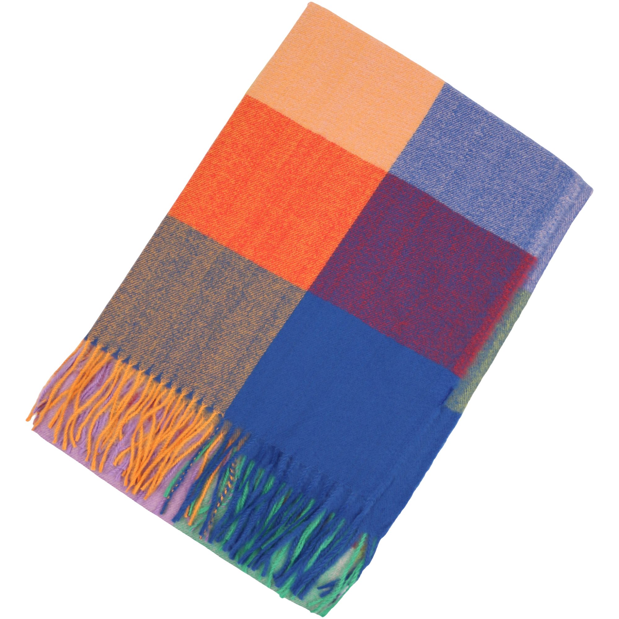 MIRROSI Modeschal weicher und warmer karierter Schal mit Fransen, 70x180cm, (Viele tolle Farboptionen zur Auswahl), Damen Halstuch ideal für Herbst und Winter