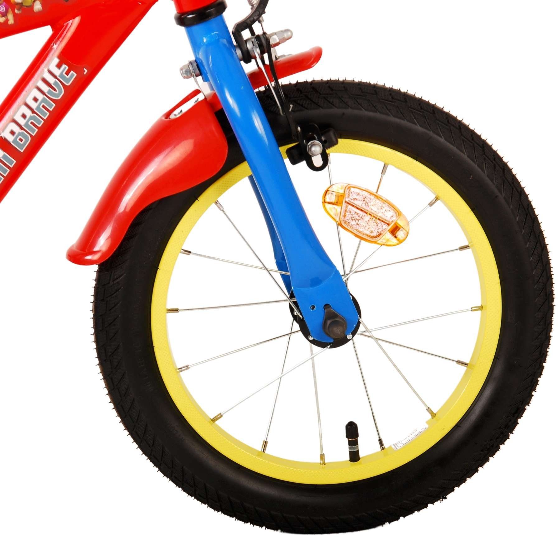 TPFSports Kinderfahrrad Volare Paw - Zoll, Kinder - mit 14 Zoll Fahrrad Rutschfeste Stützrädern Sicherheitsgriffe), Rot 1 14 Gang, (Jungs Patrol Fahrrad