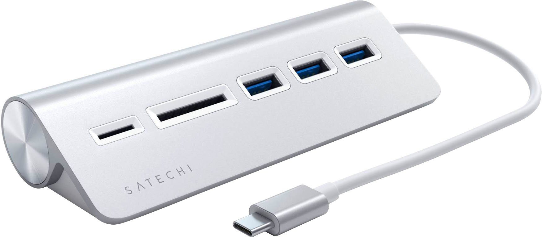 Satechi Type-C Aluminum USB Hub & Card Reader USB-Adapter USB 3.0 Typ A zu USB Typ C