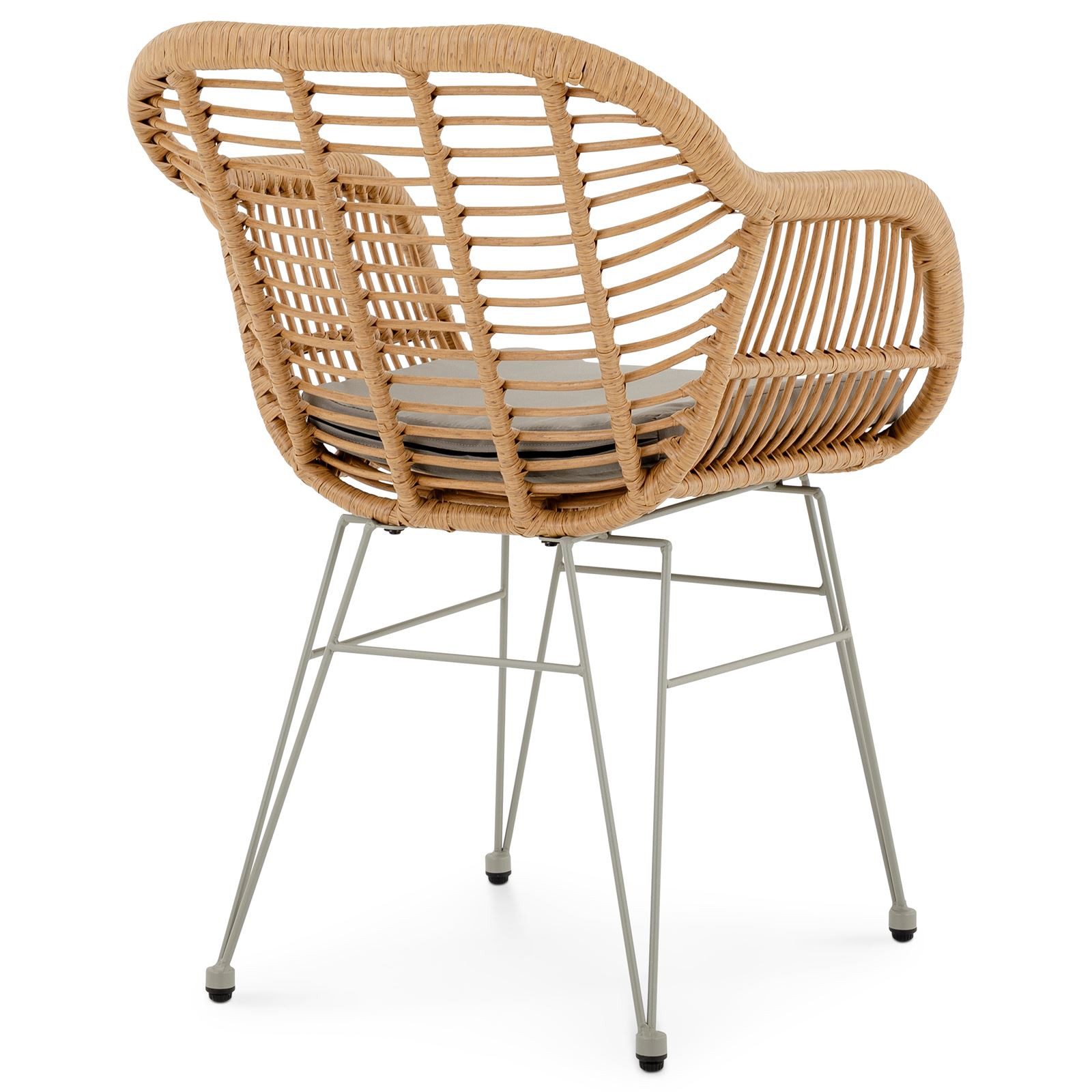 IDIMEX Gartenstuhl PARAMO, In & Outdoor Esszimmerstuhl mit Metallgestell in Rattan Optik braun