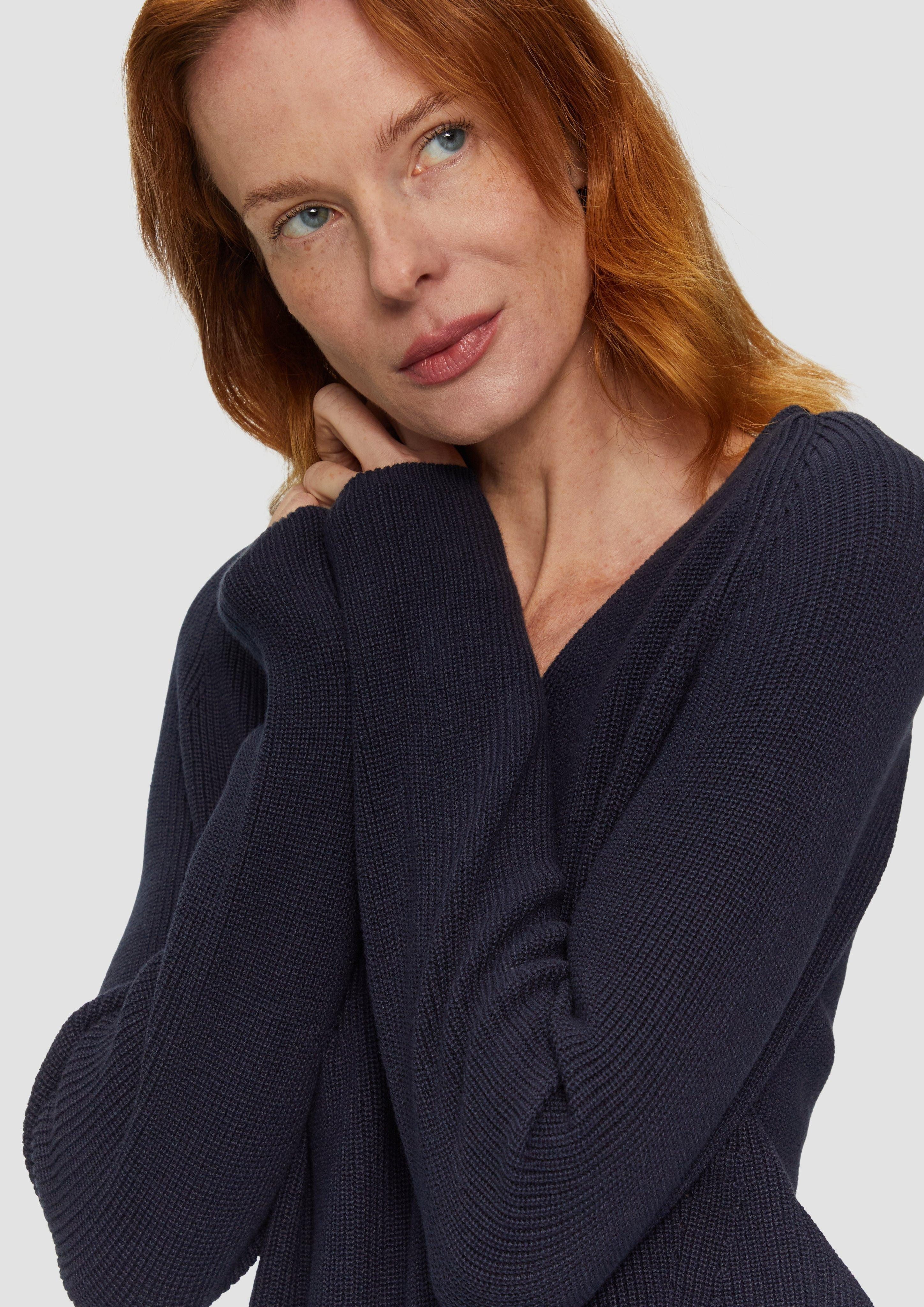 s.Oliver Strickpullover Strickpullover mit V-Ausschnitt und günstig online kaufen