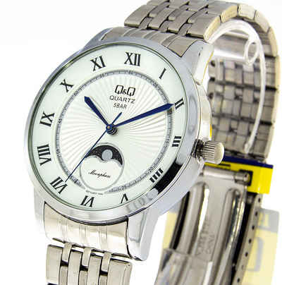 Q&Q Quarzuhr Q&Q by Citizen Herrenuhr Mondphase QZ10J207Y