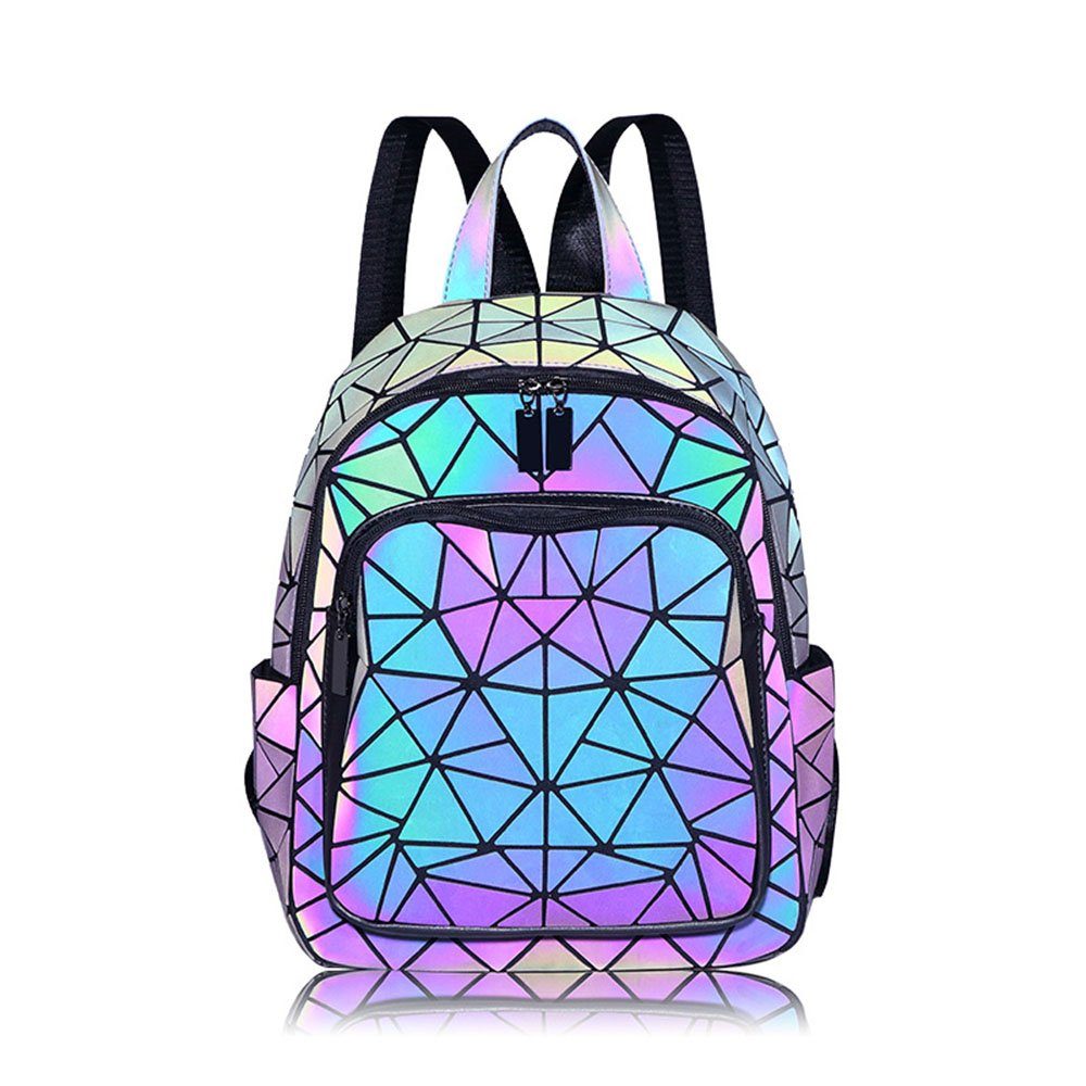Housruse Freizeitrucksack »Damen geometrischer leuchtender Rucksack  Handtasche Mode Schultertasche Lingge Flash Reiserucksack« online kaufen |  OTTO