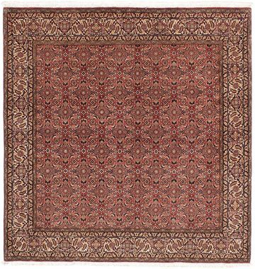 Orientteppich Perser - Bidjar quadratisch - 200 x 195 cm - hellrot, morgenland, quadratisch, Höhe: 15 mm, Wohnzimmer, Handgeknüpft, Einzelstück mit Zertifikat