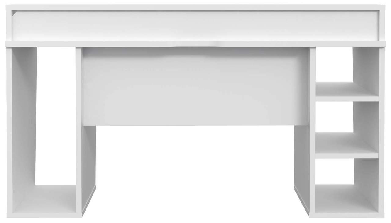 Möbel 160 TEZAUR cm - Tisch Gamingtisch - Forte mit Computertisch Weiß LED 1B Gaming