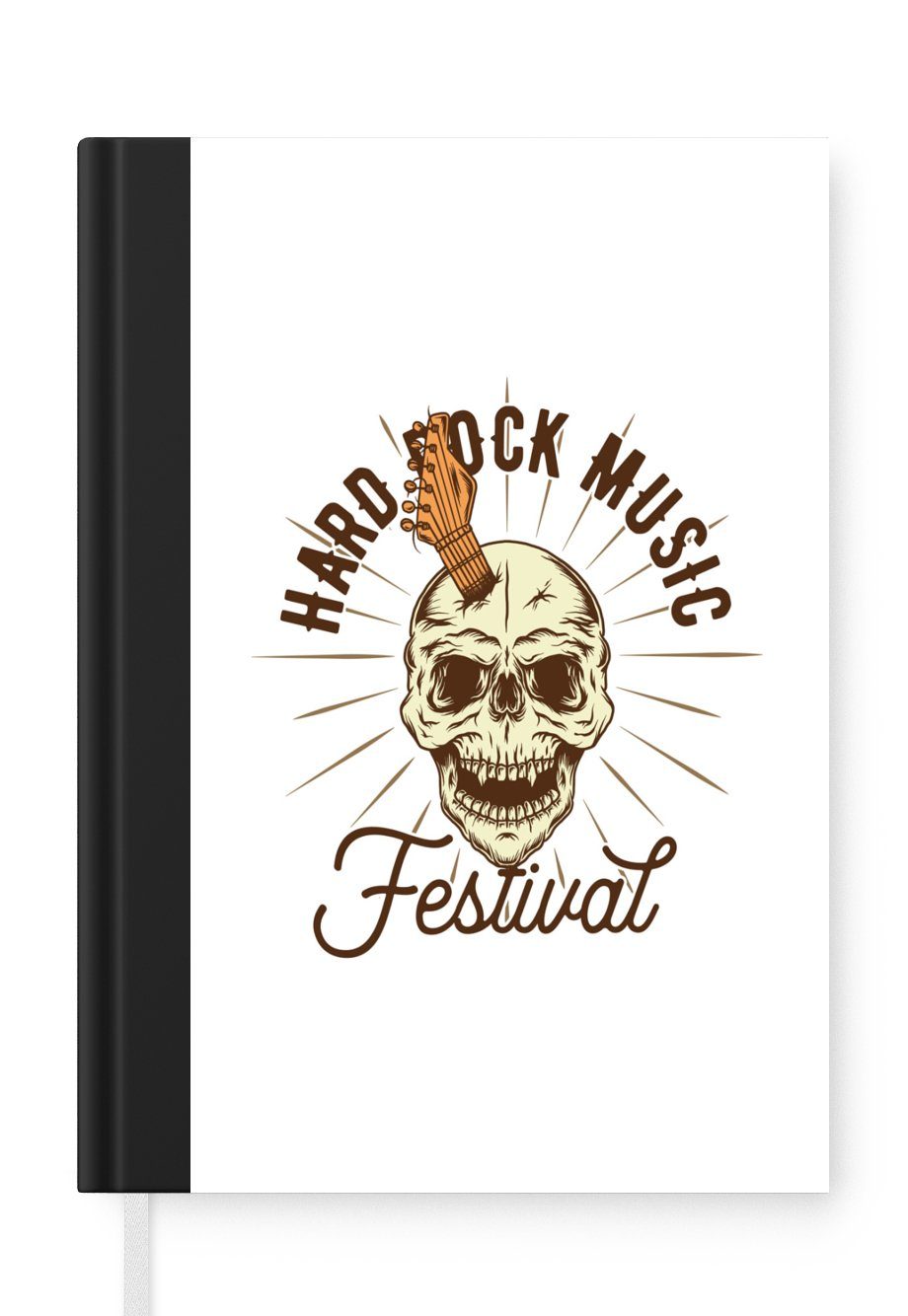 MuchoWow Notizbuch Sprichwörter - Zitate - 'Hardrock-Musikfestival' - Vintage, Journal, Merkzettel, Tagebuch, Notizheft, A5, 98 Seiten, Haushaltsbuch