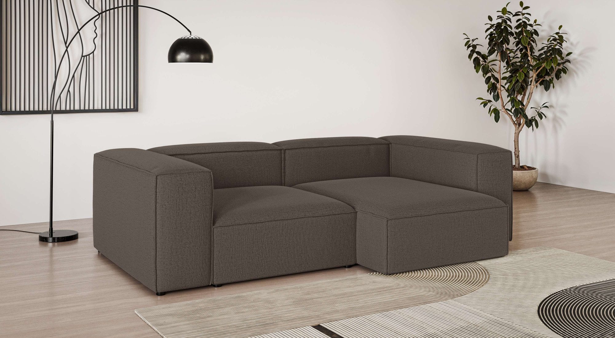 OTTO home Ecksofa XL HAILY L-Form, Modularsofa extra tief, Sitztiefe 100/130 cm, als Modul oder separat verwendbar, für individuelle …