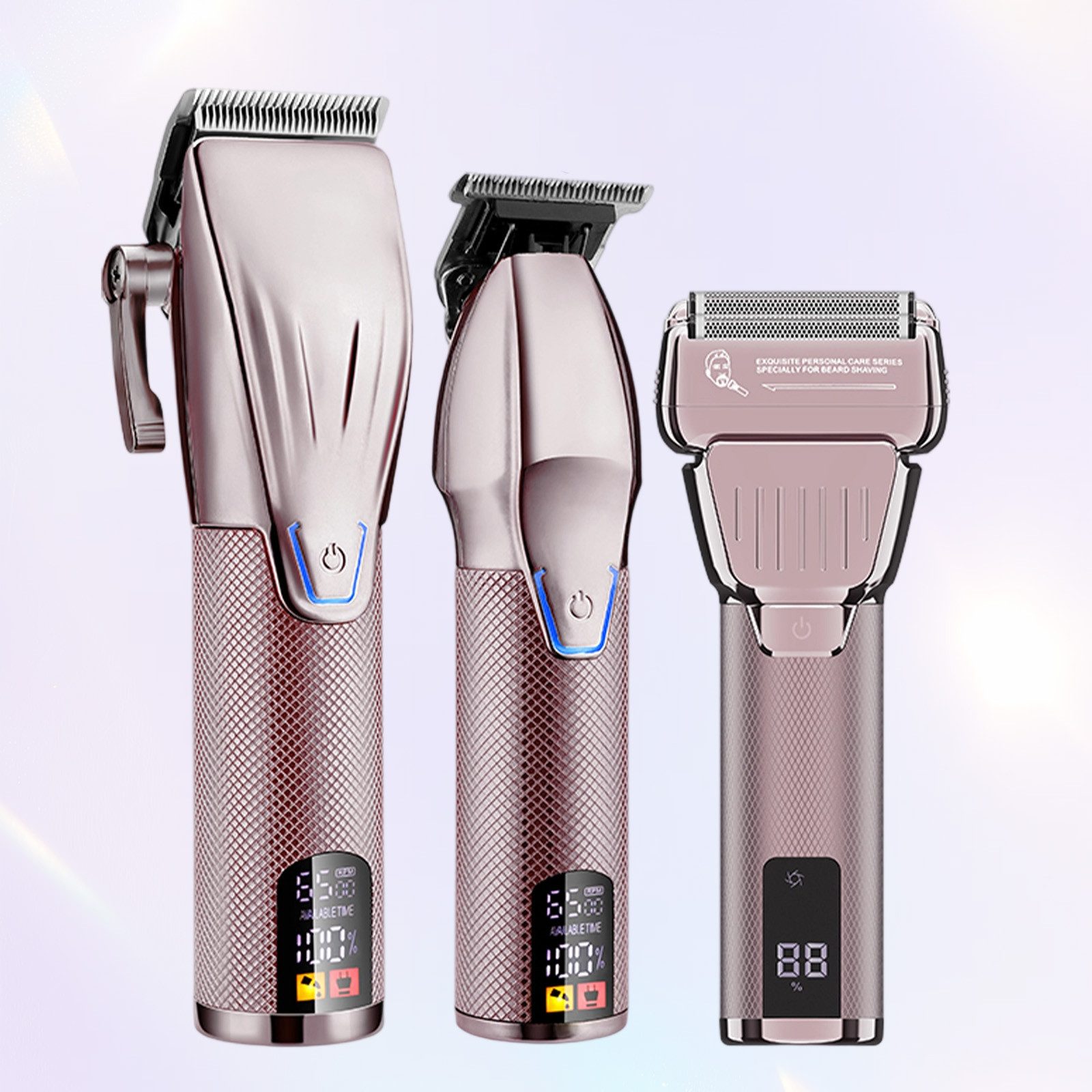 REDOM Haarschneider Haarschnitt-Set Haartrimmer Bartschneider Haarschneidemaschine, mit USB-ladbar LED-Anzeige langanhaltender Akku 360° Doppelgitter, Haarschneideset Mutter-Kind mit Rasierer Edelstahlklingen